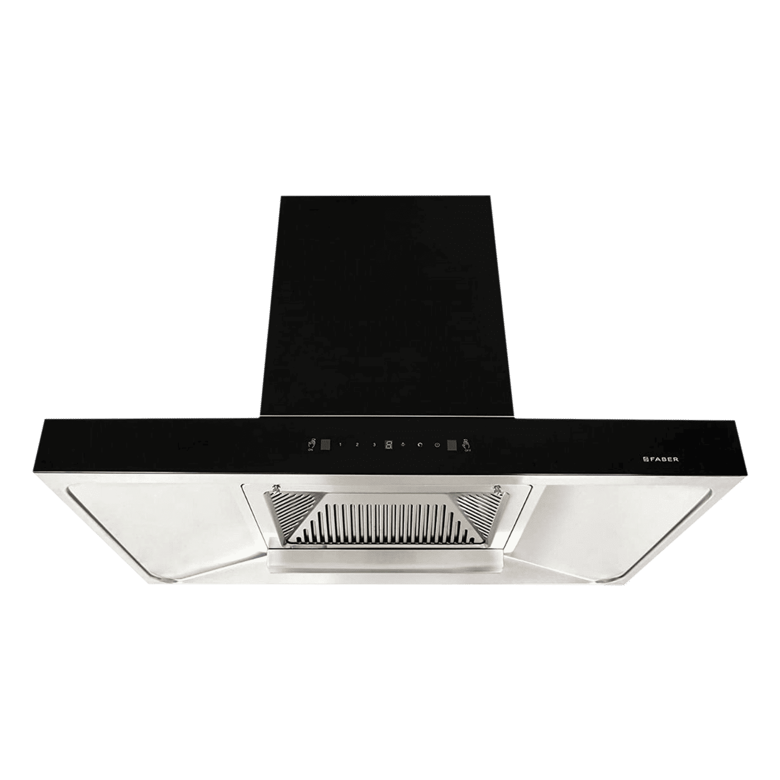 FABER JUPITER PLUS HC SC BK 90cm 1500m3/hr Ducted Auto Clean Wall Mounted Chimney with Touch Control Panel (Black)_1