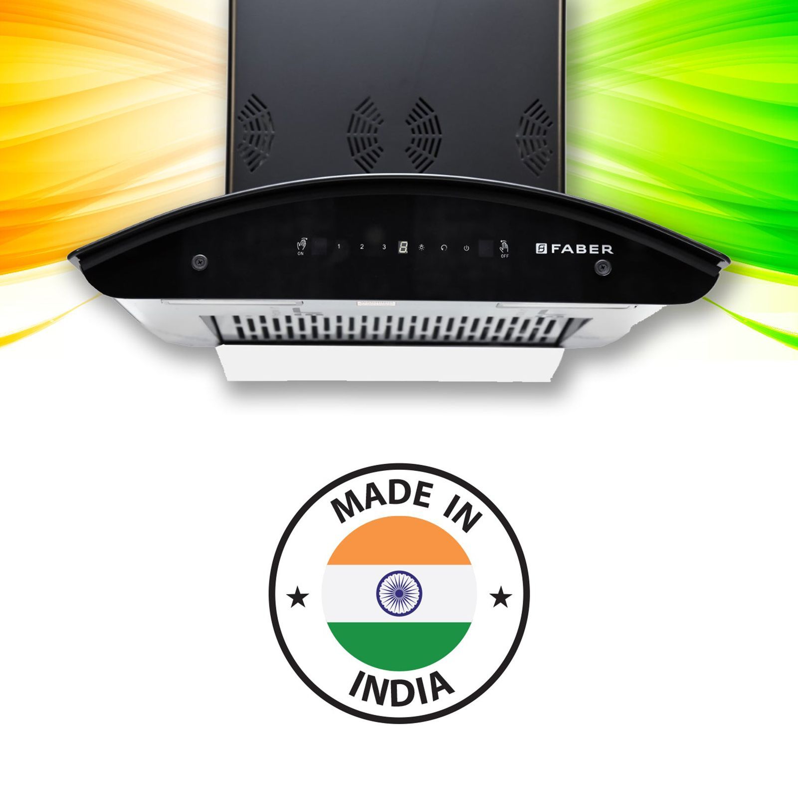 FABER Crest 3D Plus 60cm 1250m3/hr Ductless Auto Clean Wall Mounted Chimney with T2S2 Technology (Black)_8