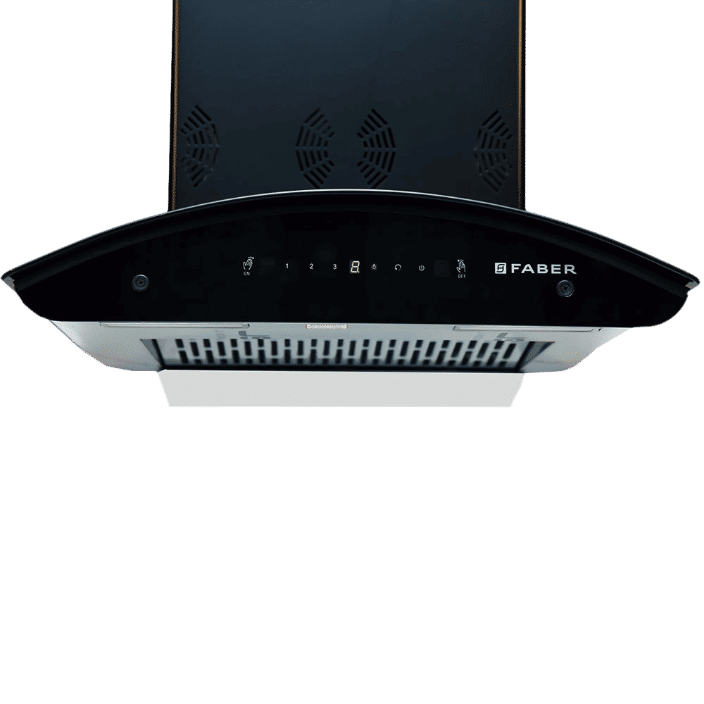 FABER Crest 3D Plus 60cm 1250m3/hr Ductless Auto Clean Wall Mounted Chimney with T2S2 Technology (Black)_12