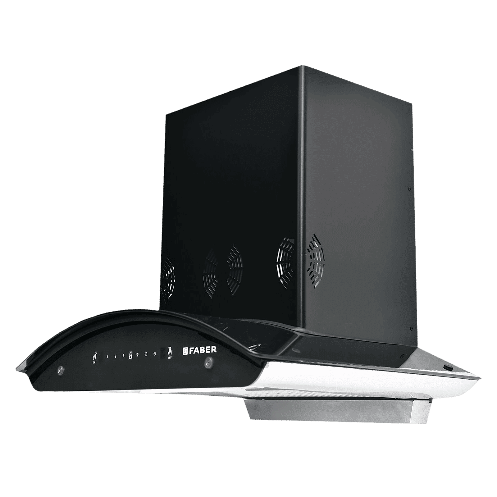 FABER Crest 3D Plus 60cm 1250m3/hr Ductless Auto Clean Wall Mounted Chimney with T2S2 Technology (Black)_3