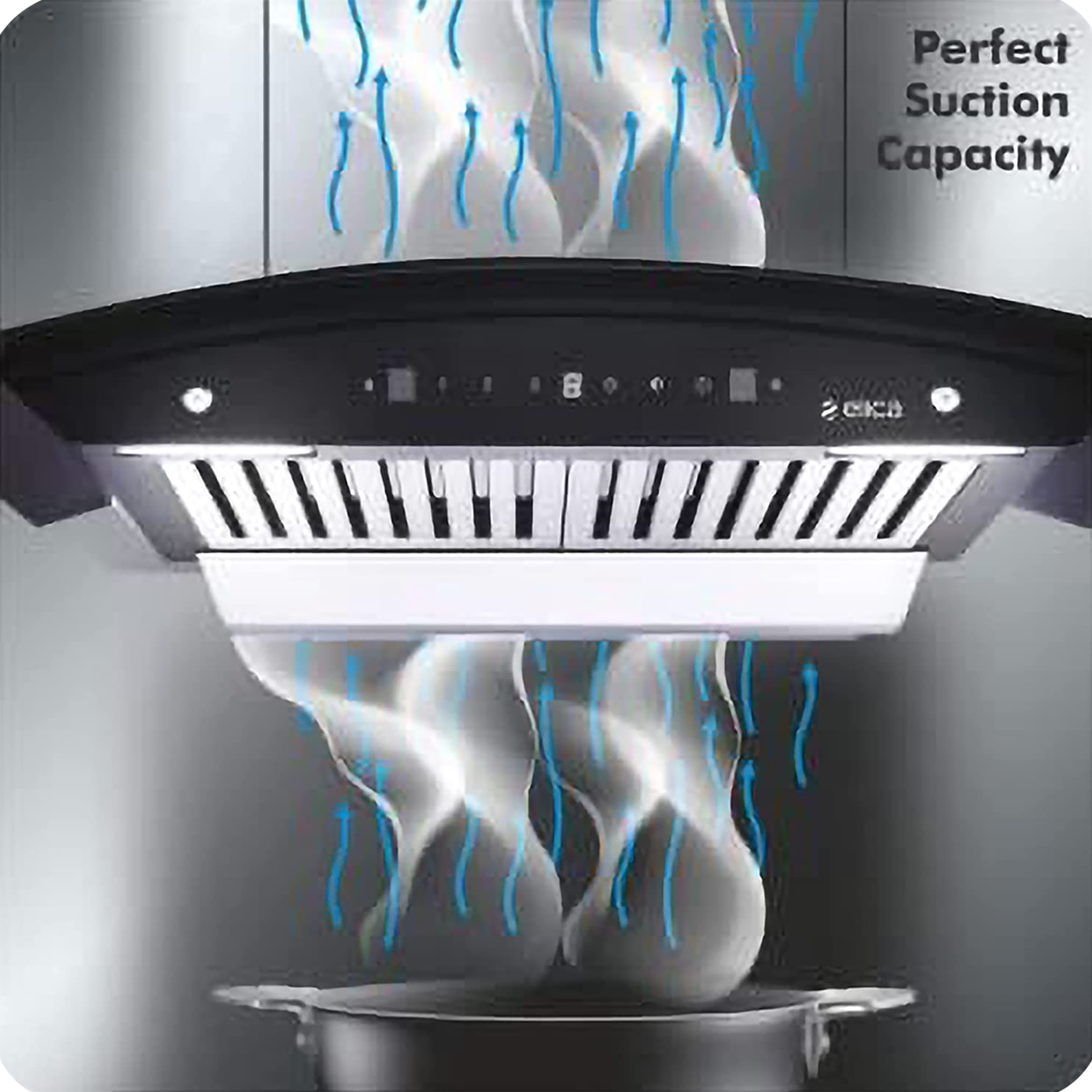 elica WDBF 606 HC MS NERO 60cm 1200m3/hr Ducted Auto Clean Wall Mounted Chimney with Touch Control Panel (Black)_6