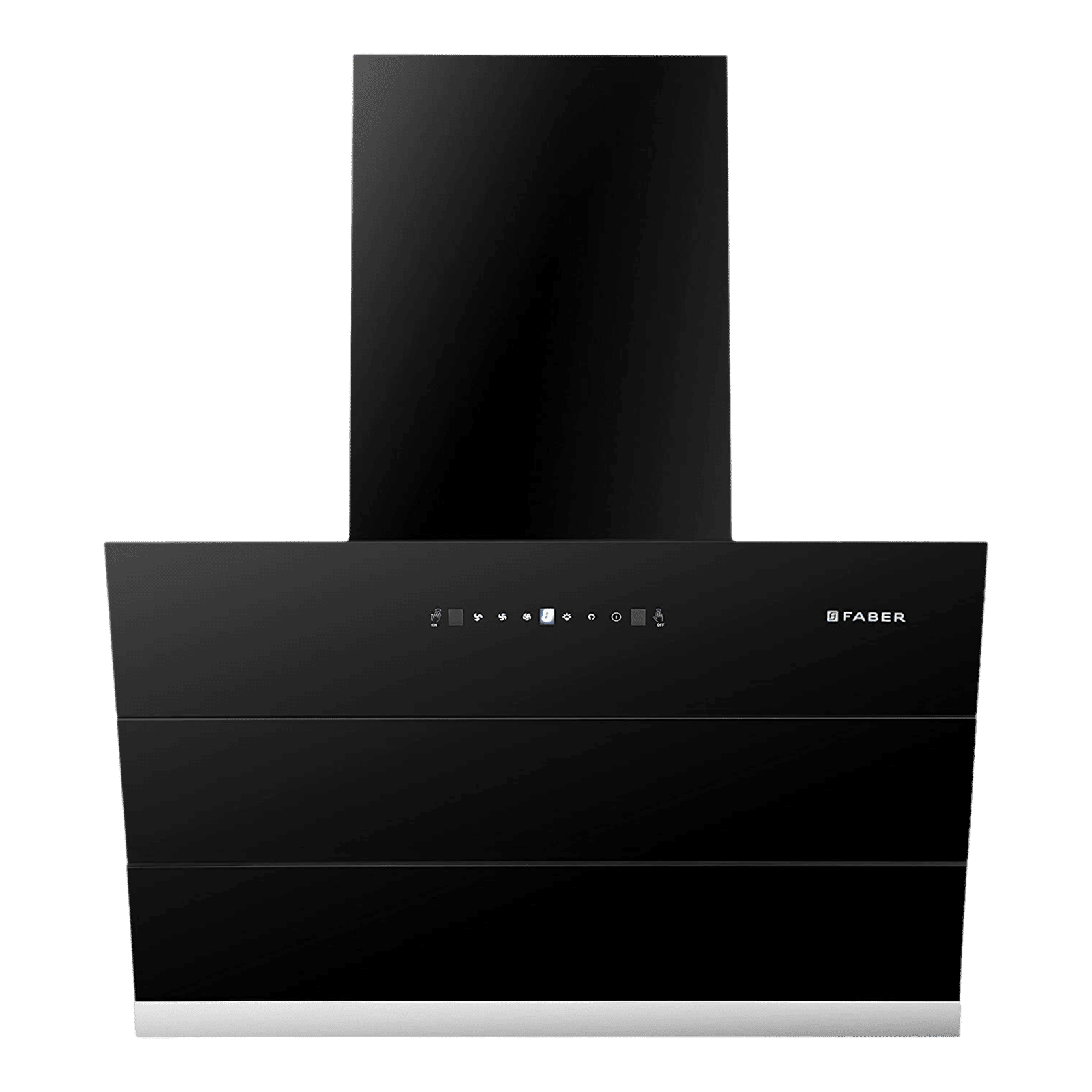 FABER ZENITH FL SC AC BK 75cm 1350m3/hr Ducted Auto Clean Wall Mounted Chimney with Touch Control Panel (Black)_1
