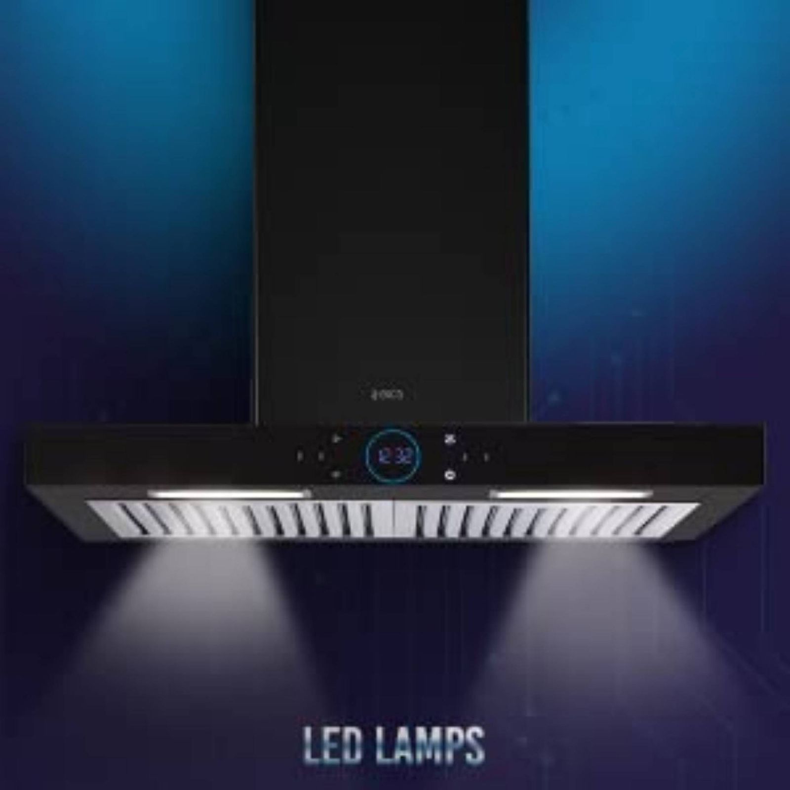 elica ISMART SPOT H6 BF LTW 60 NERO 60cm Ductless Wall Mounted Chimney with Touch Control Panel (Black)_7