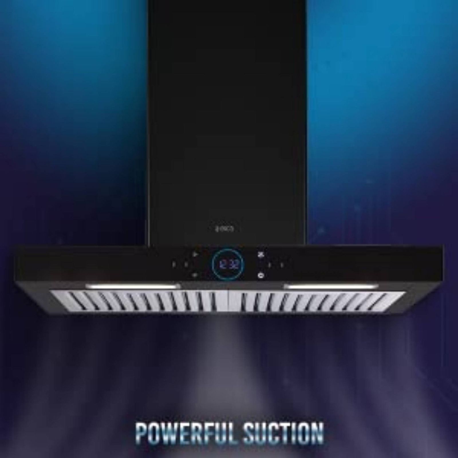 elica ISMART SPOT H6 BF LTW 60 NERO 60cm Ductless Wall Mounted Chimney with Touch Control Panel (Black)_8