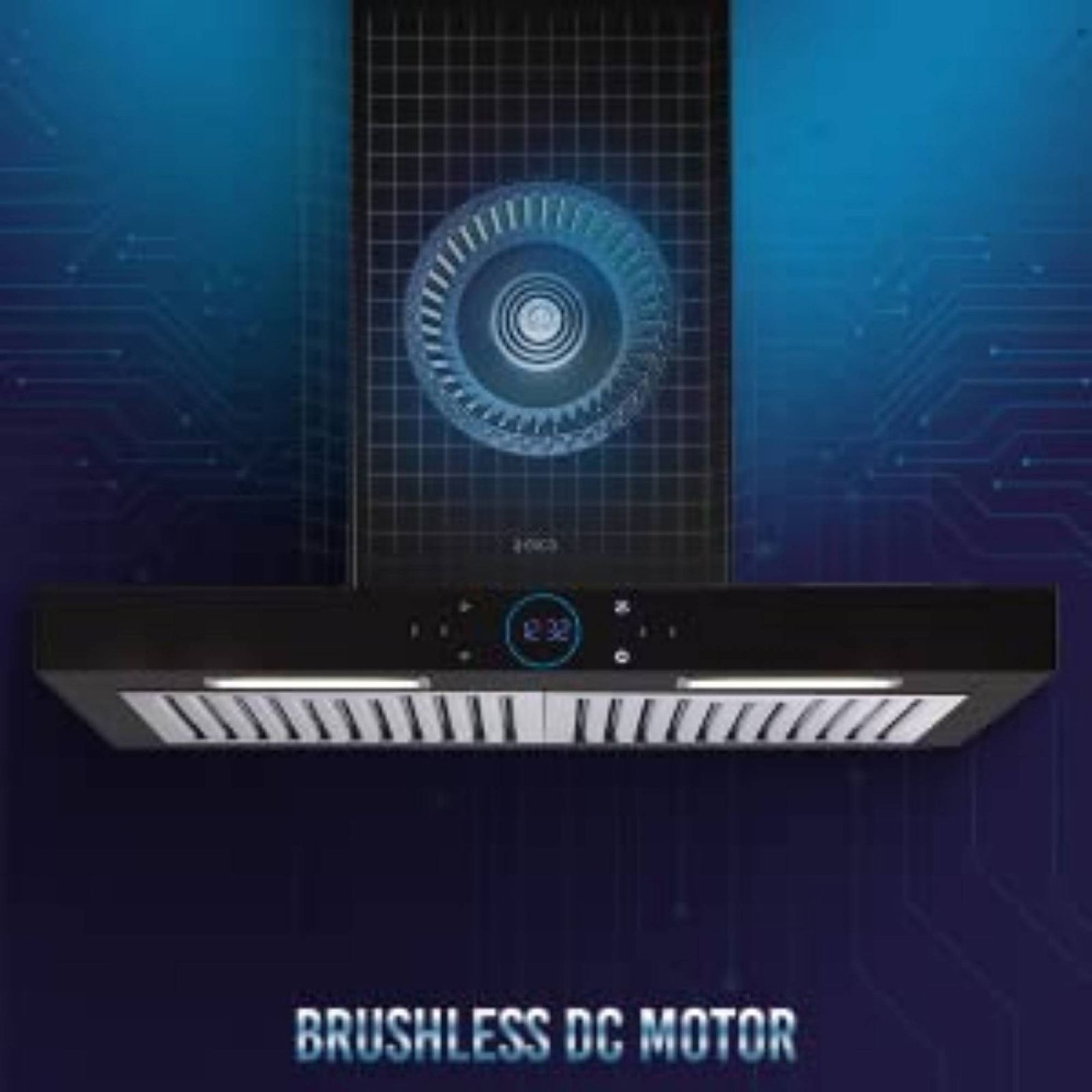 elica ISMART SPOT H6 BF LTW 60 NERO 60cm Ductless Wall Mounted Chimney with Touch Control Panel (Black)_9