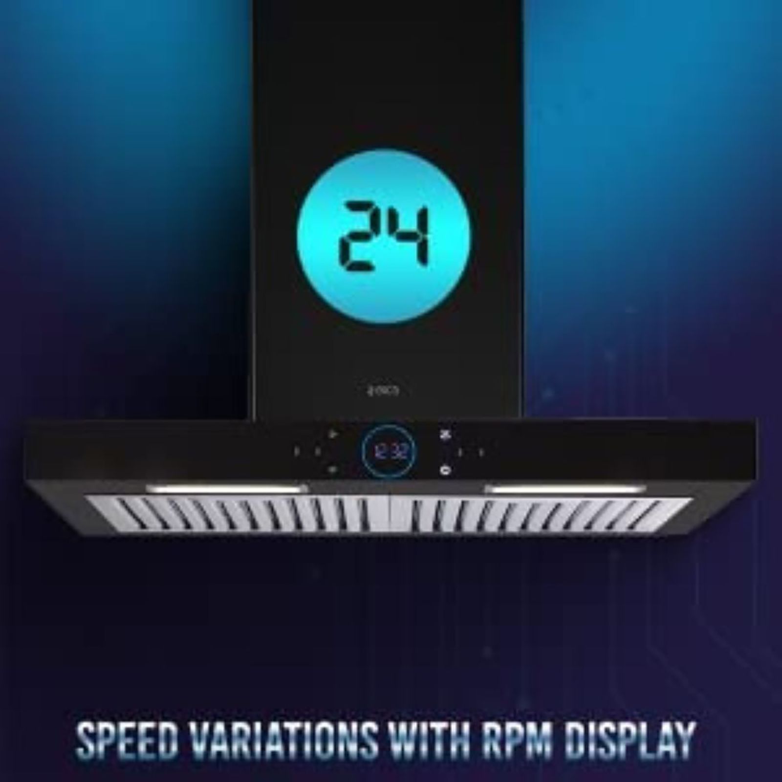 elica ISMART SPOT H6 BF LTW 60 NERO 60cm Ductless Wall Mounted Chimney with Touch Control Panel (Black)_13