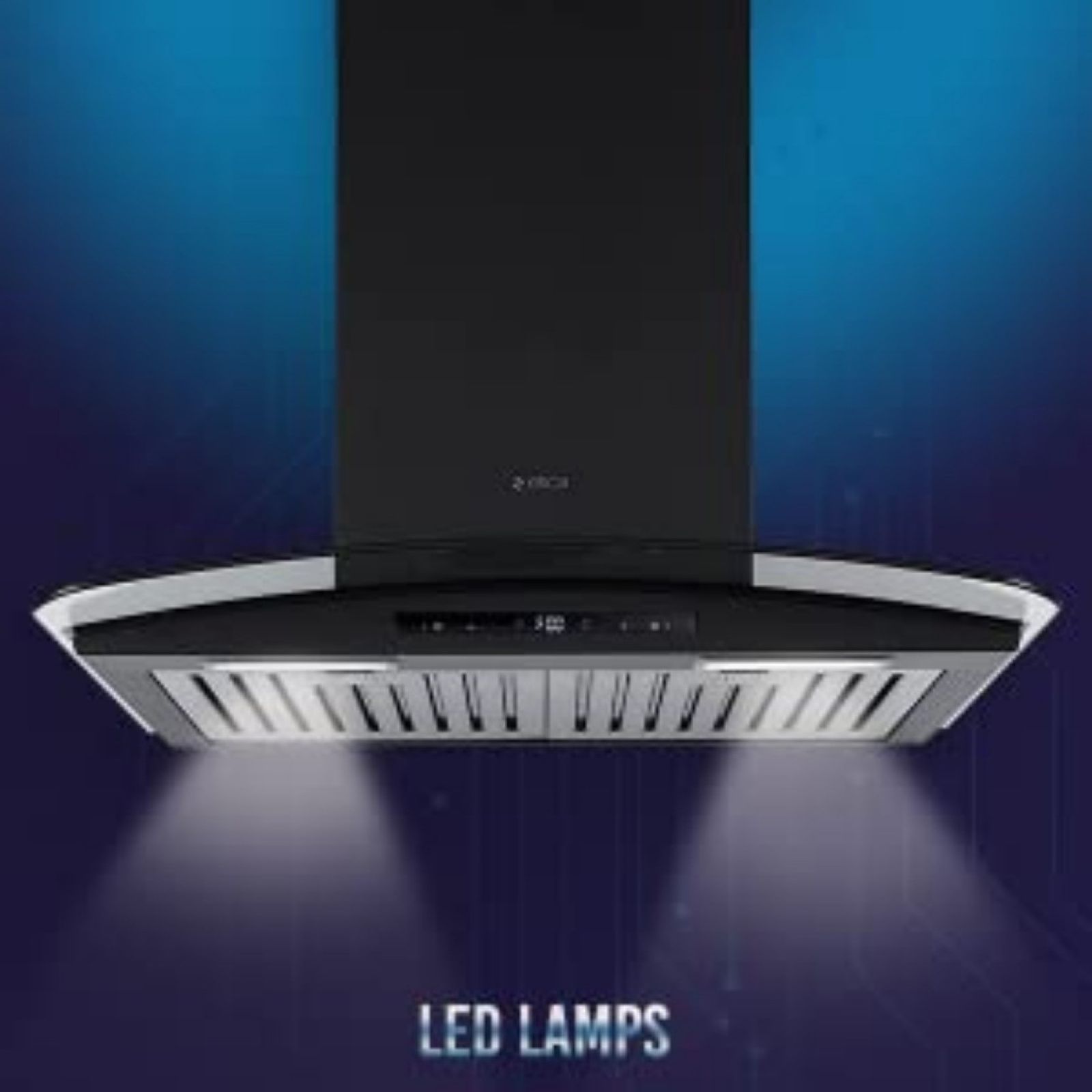 elica ISMART GLACE TRIM BF LTW 60 NERO 60cm Ducted Wall Mounted Chimney with Motion Sensor (Black)_10