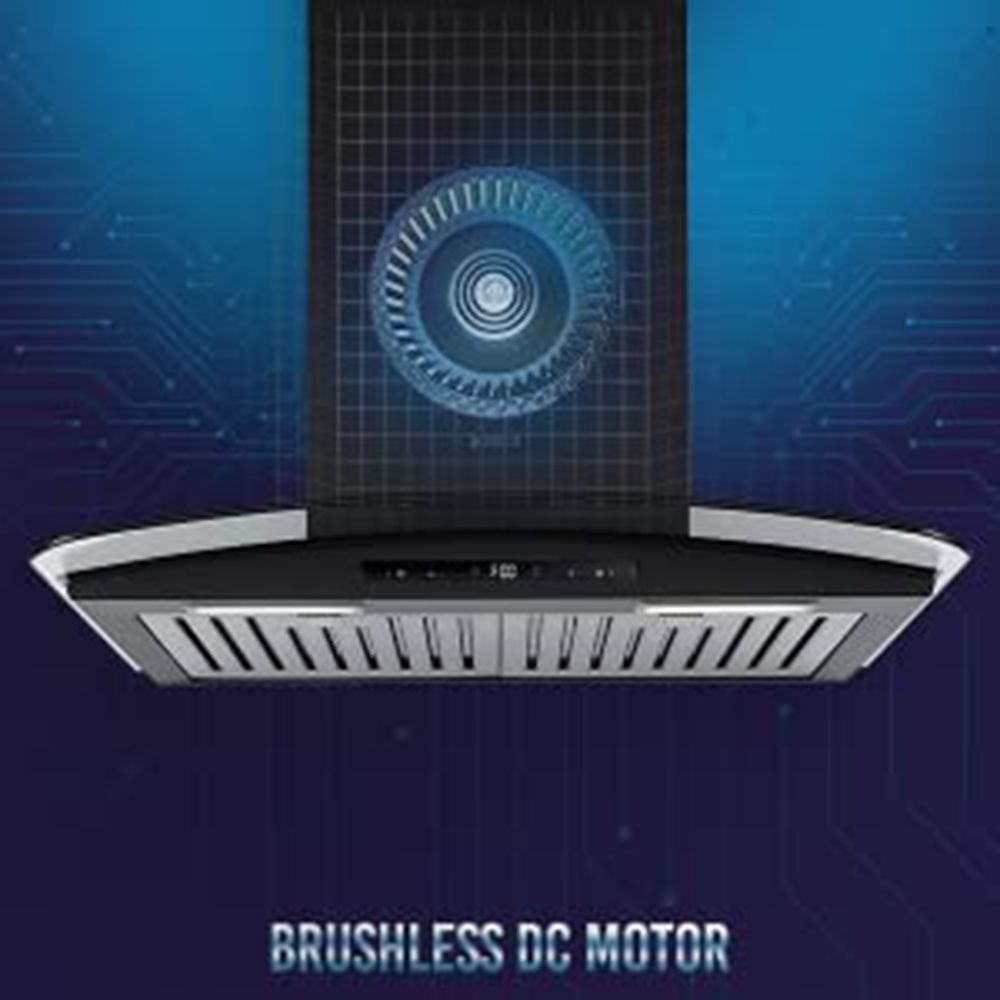 elica ISMART GLACE TRIM BF LTW 60 NERO 60cm Ducted Wall Mounted Chimney with Motion Sensor (Black)_7