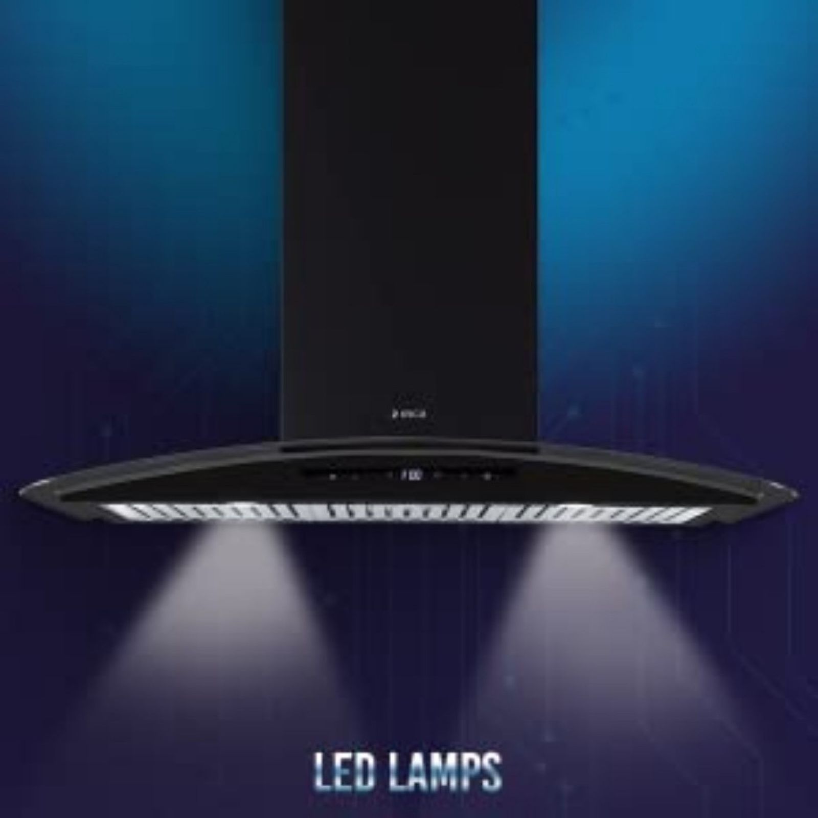 elica ISMART GLACE TRIM BF LTW 903 NERO 90cm Ductless Wall Mounted Chimney with Motion Sensor (Black)_8