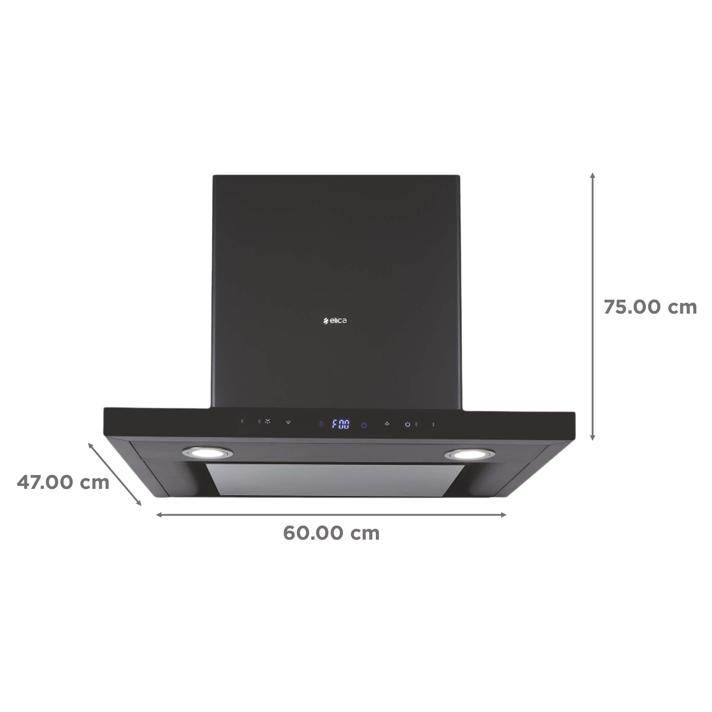 elica ISMART GALAXY EDS LTW 60 NERO 60cm Ducted Wall Mounted Chimney with Motion Sensor (Black)_2