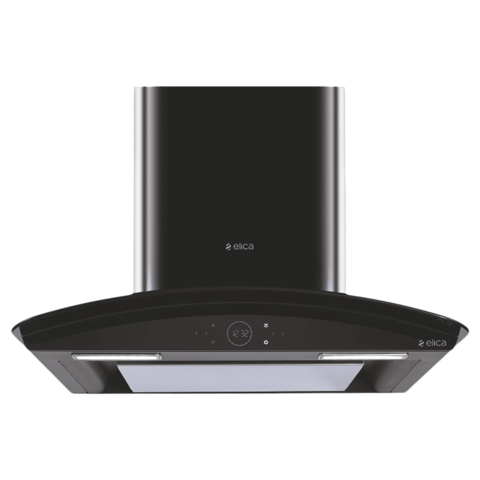 elica ISMART GLACE EDS LTW 60 NERO 60cm Ducted Wall Mounted Chimney with Motion Sensor (Black)_1