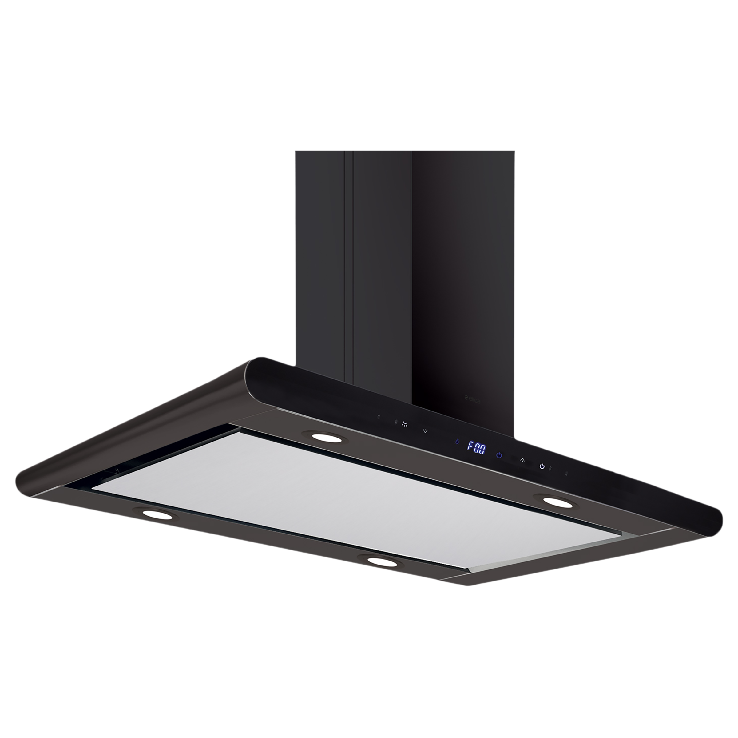 elica ISMART GALAXY EDS ISLAND LTW 90 NERO 90cm Ductless Ceiling Mounted Chimney with Motion Sensor (Black)_1