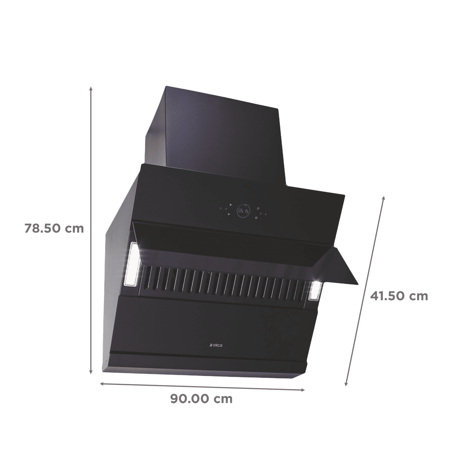 elica ISMART EFL HAC LTW 90 90cm 1100m3/hr Ductless Auto Clean Wall Mounted Chimney with Motion Sensor (Black)_2