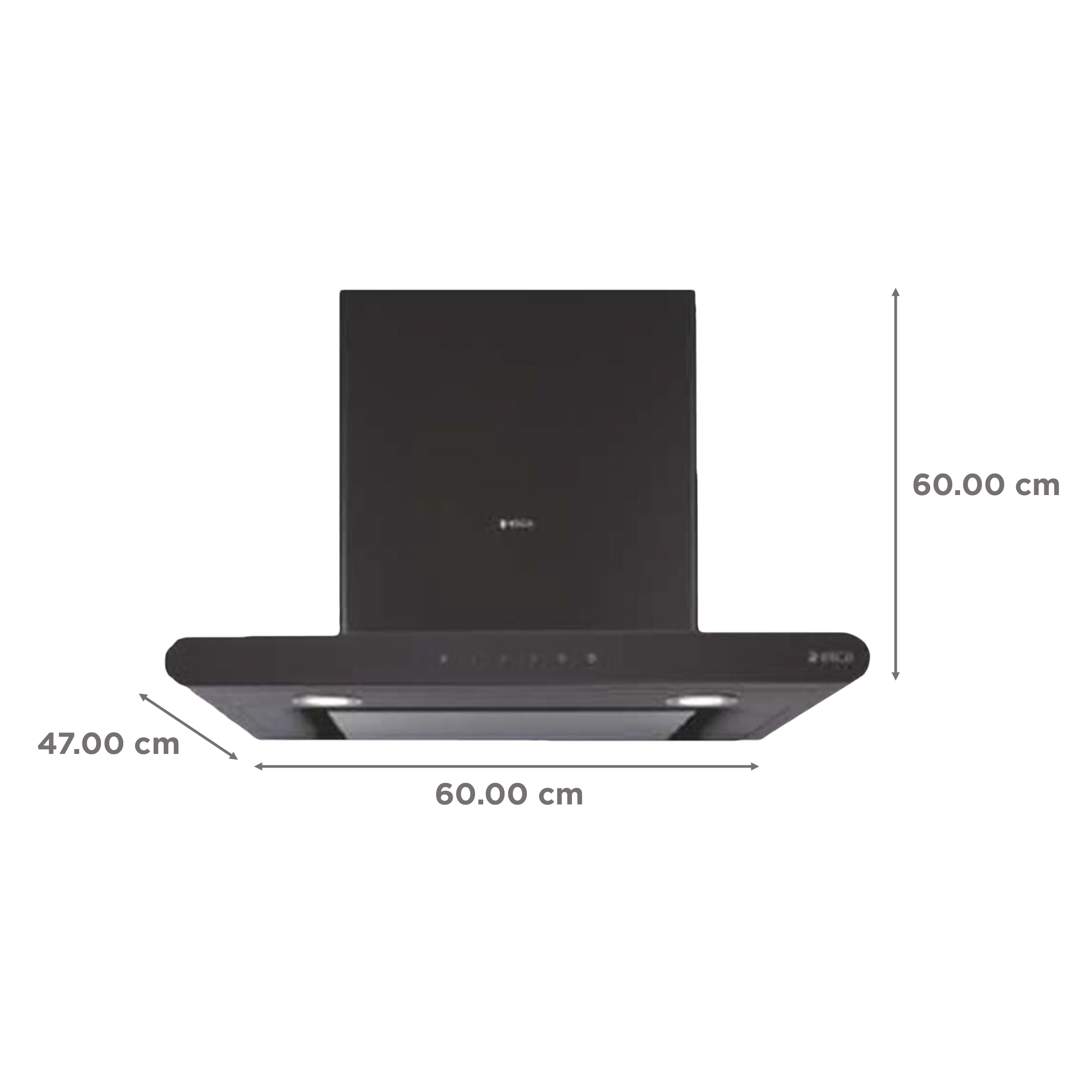 elica GALAXY EDS HE LTW 60 NERO T4V LED 60cm 1010m3/hr Ducted Wall Mounted Chimney with Touch T4V Control (Black)_2