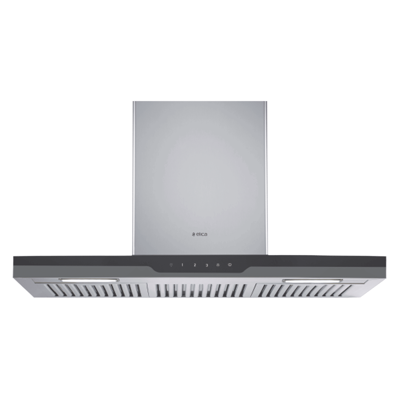 elica METEORITE ISLAND ETB PLUS LTW 90 T 90cm 1220m3/hr Ducted Ceiling Mounted Chimney with Touch T4V Control (Black/Grey)_1