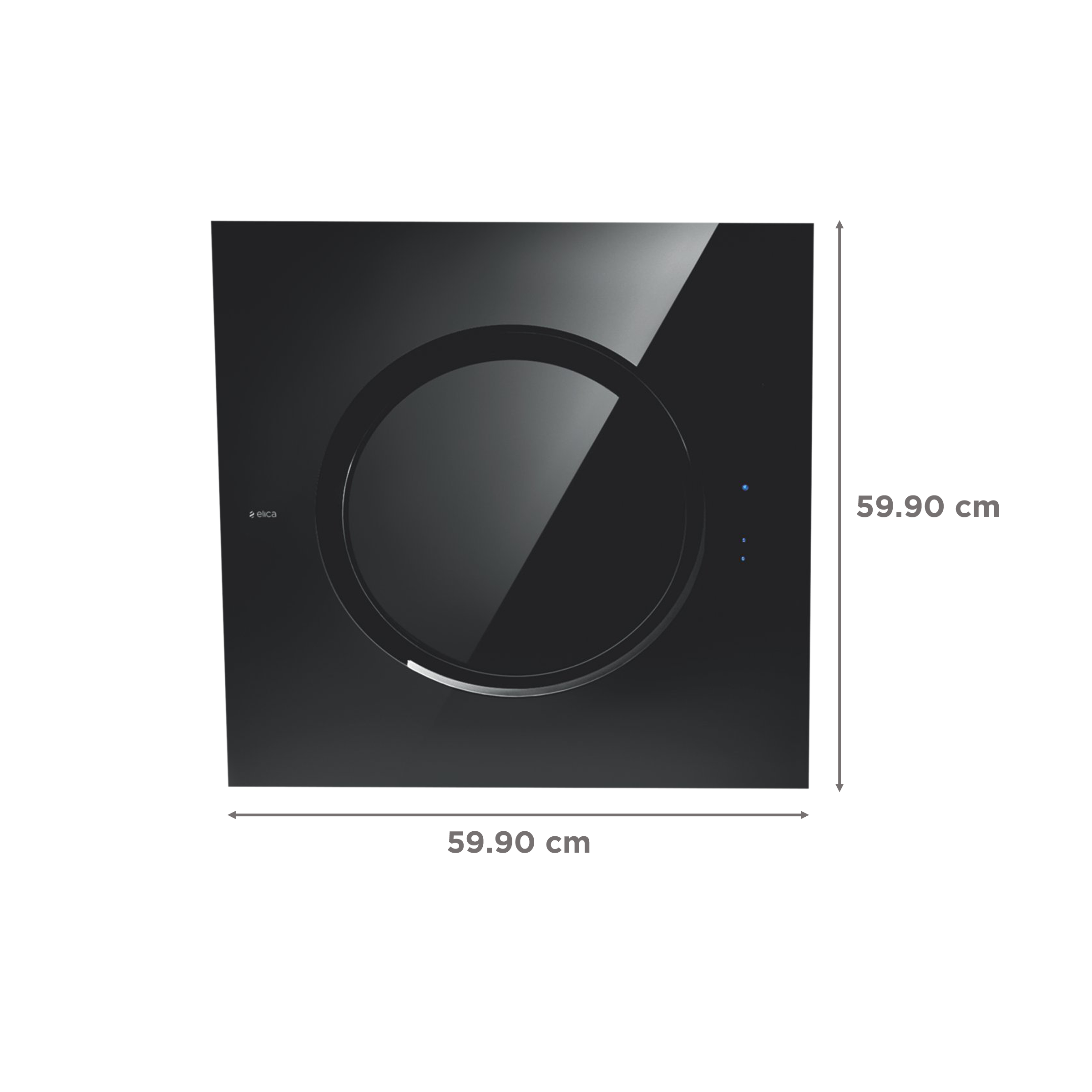 elica OM ETB HE LTW 60 BK TOUCH LED 60cm 1220m3/hr Ducted Wall Mounted Chimney with Touch Control Panel (Black)_2