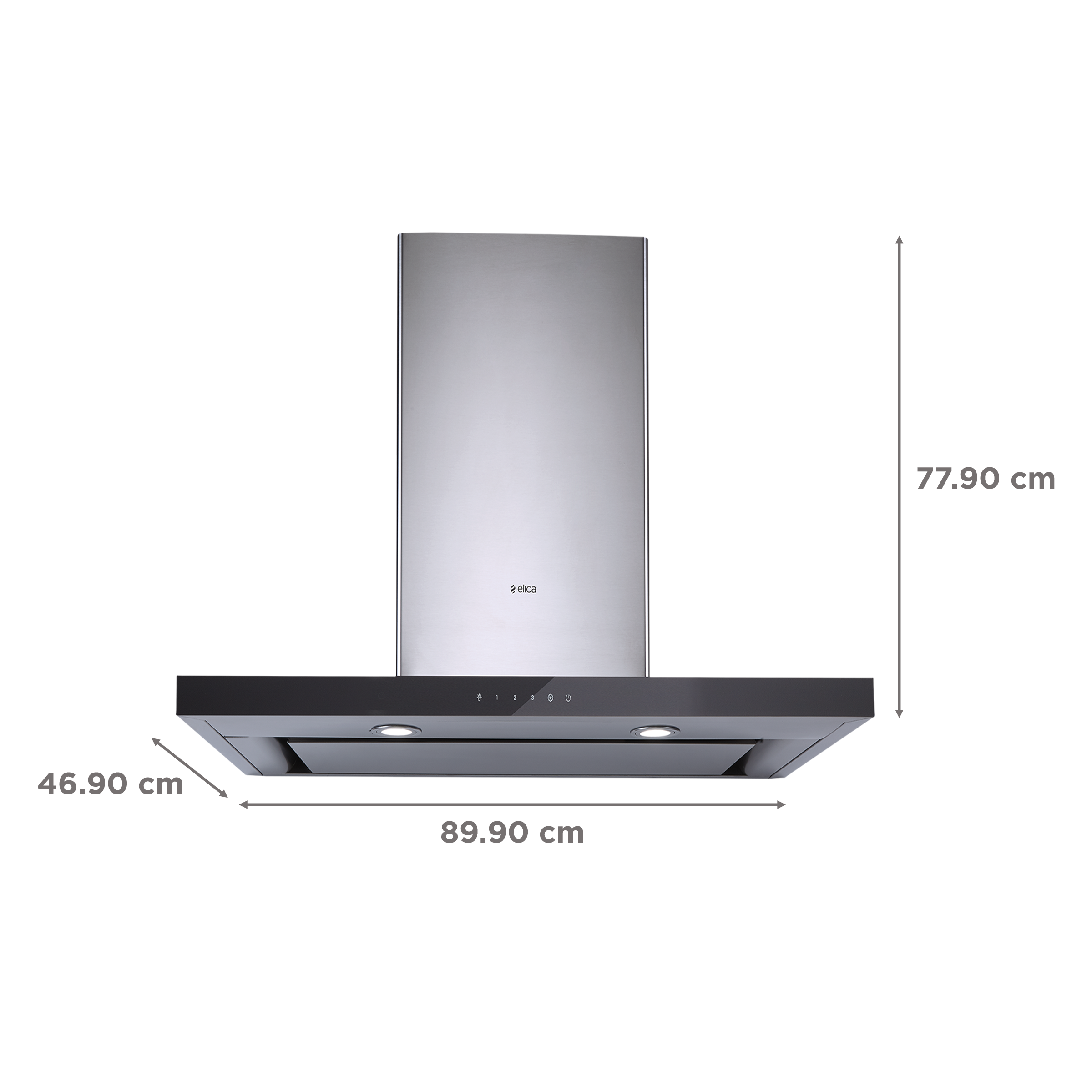 elica SPOT H4 EDS HE LTW 90 T4V LED 90cm 1010m3/hr Ducted Wall Mounted Chimney with Deep Silence Technology (Black) elica SPOT H4 EDS HE LTW 90 T4V LED 90cm 1010m3/hr Ducted Wall Mounted Chimney with Deep Silence Technology (Black)_2