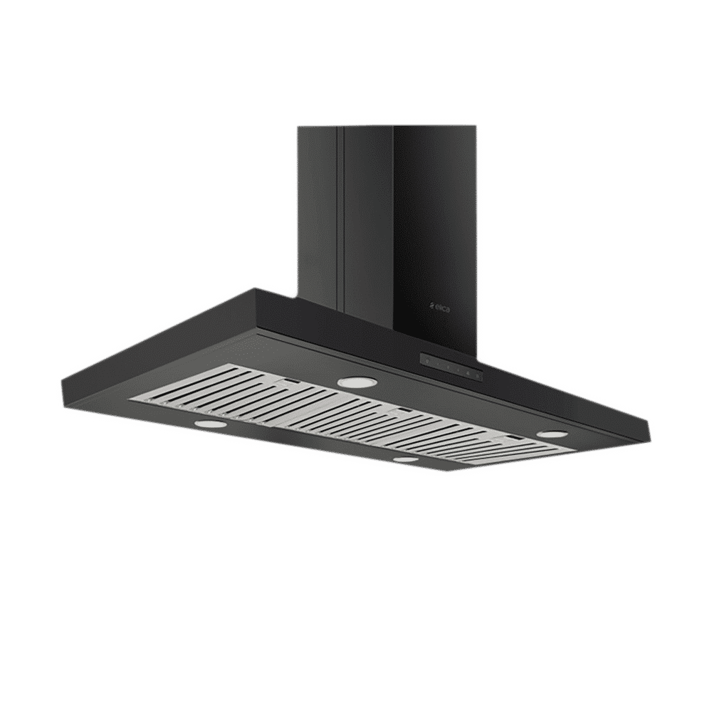 elica SPOT TRIM ISLAND ETB PLUS LTW 90 N 90cm 1220m3/hr Ducted Ceiling Mounted Chimney with Touch Control (Black)_1