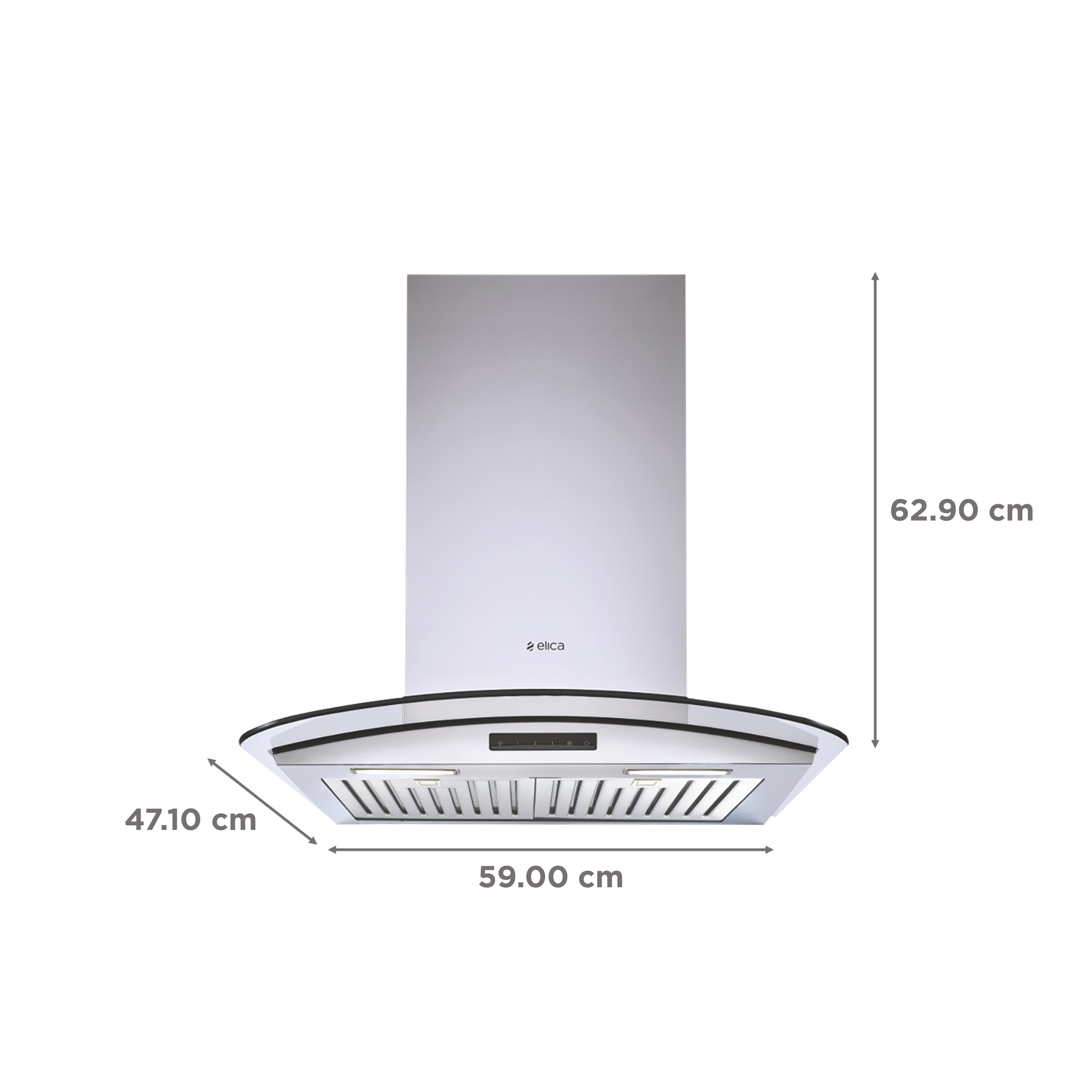 elica GLACE TF TRIM ETB PLUS LTW 60 T4V 60cm 1220m3/hr Ducted Wall Mounted Chimney with LED Lamp (Black) elica GLACE TF TRIM ETB PLUS LTW 60 T4V 60cm 1220m3/hr Ducted Wall Mounted Chimney with LED Lamp (Black)_2