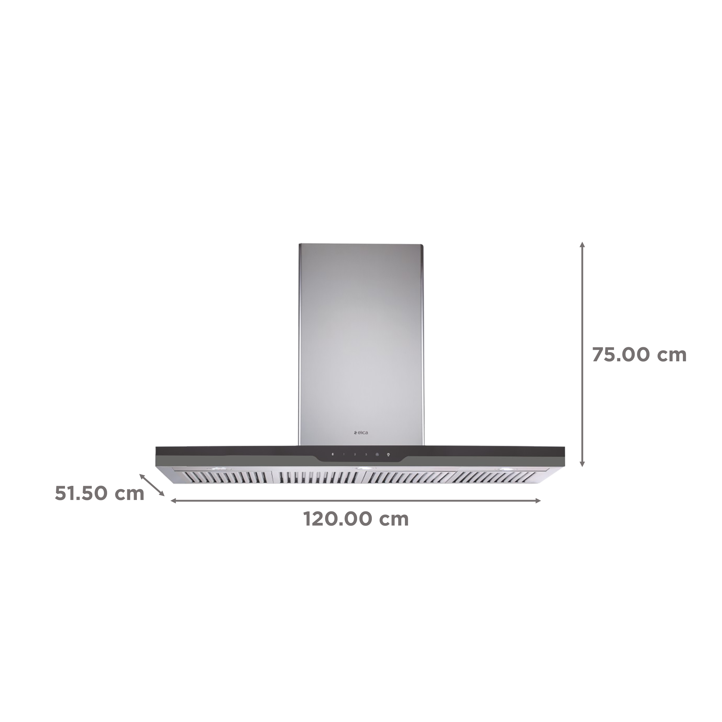 elica METEORITE ETB PLUS LTW 120 TOUCH LED 120cm 1220m3/hr Ducted Wall Mounted Chimney with Touch Control Panel (Black)_2