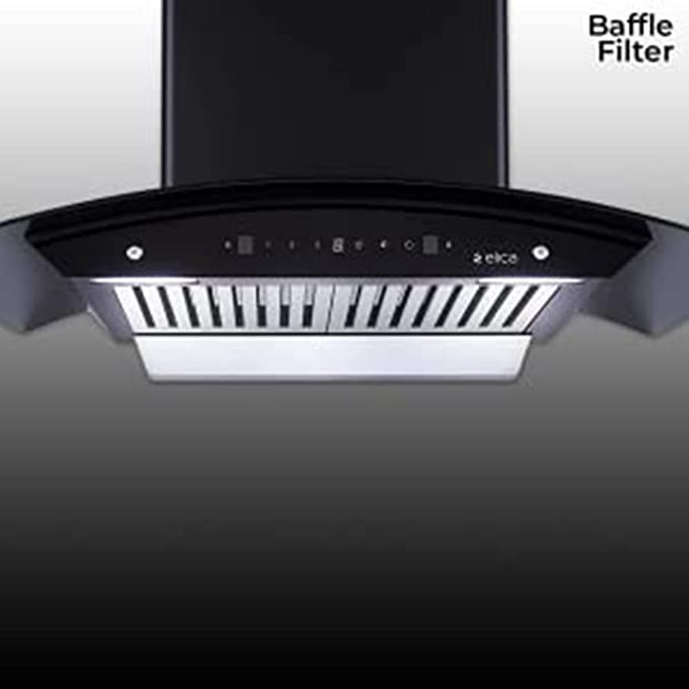 elica WDBF 906 HAC MS NERO 90cm 1200m3/hr Ducted Auto Clean Wall Mounted Chimney with Touch Control Panel (Matt Black)_6