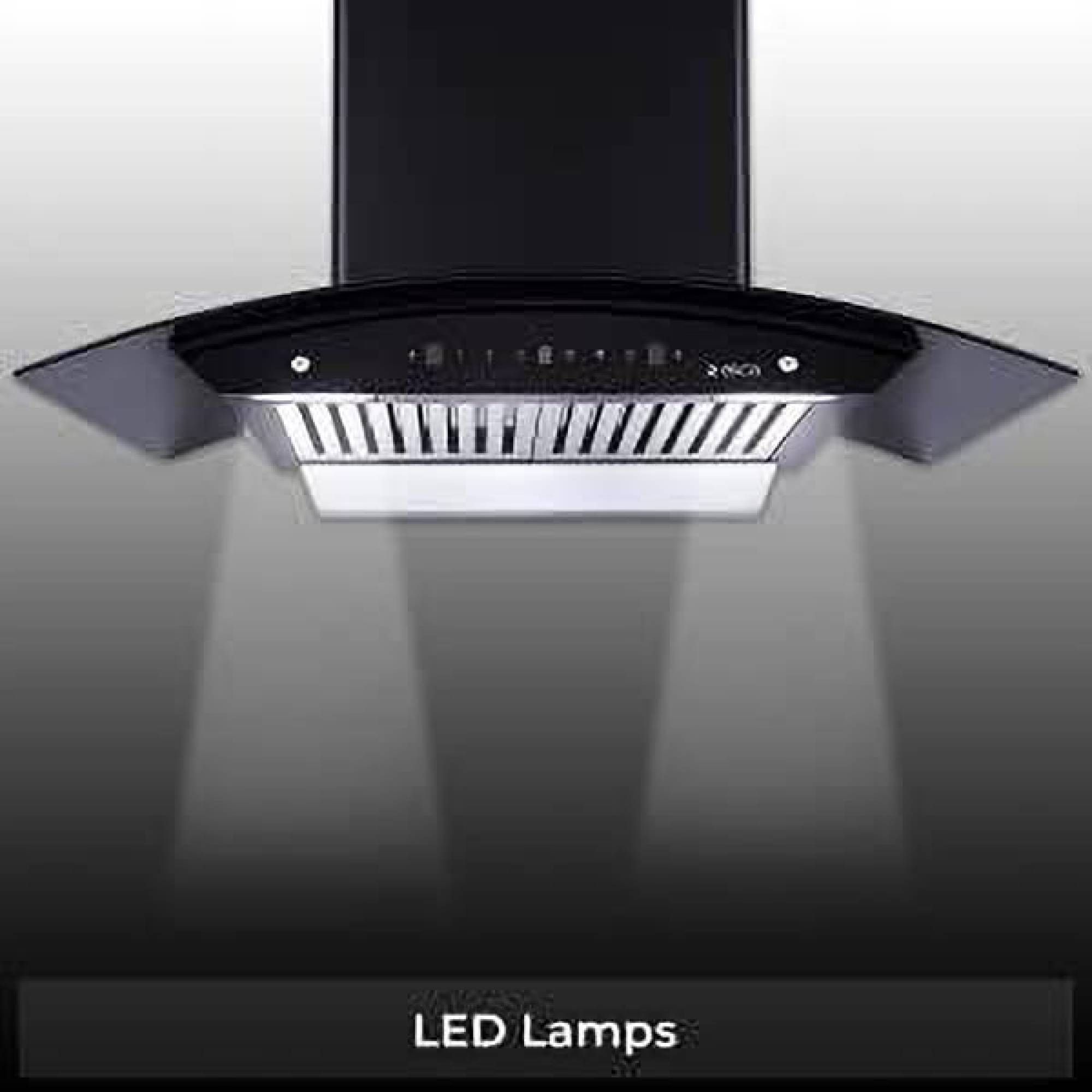 elica WDBF 906 HAC MS NERO 90cm 1200m3/hr Ducted Auto Clean Wall Mounted Chimney with Touch Control Panel (Matt Black)_8