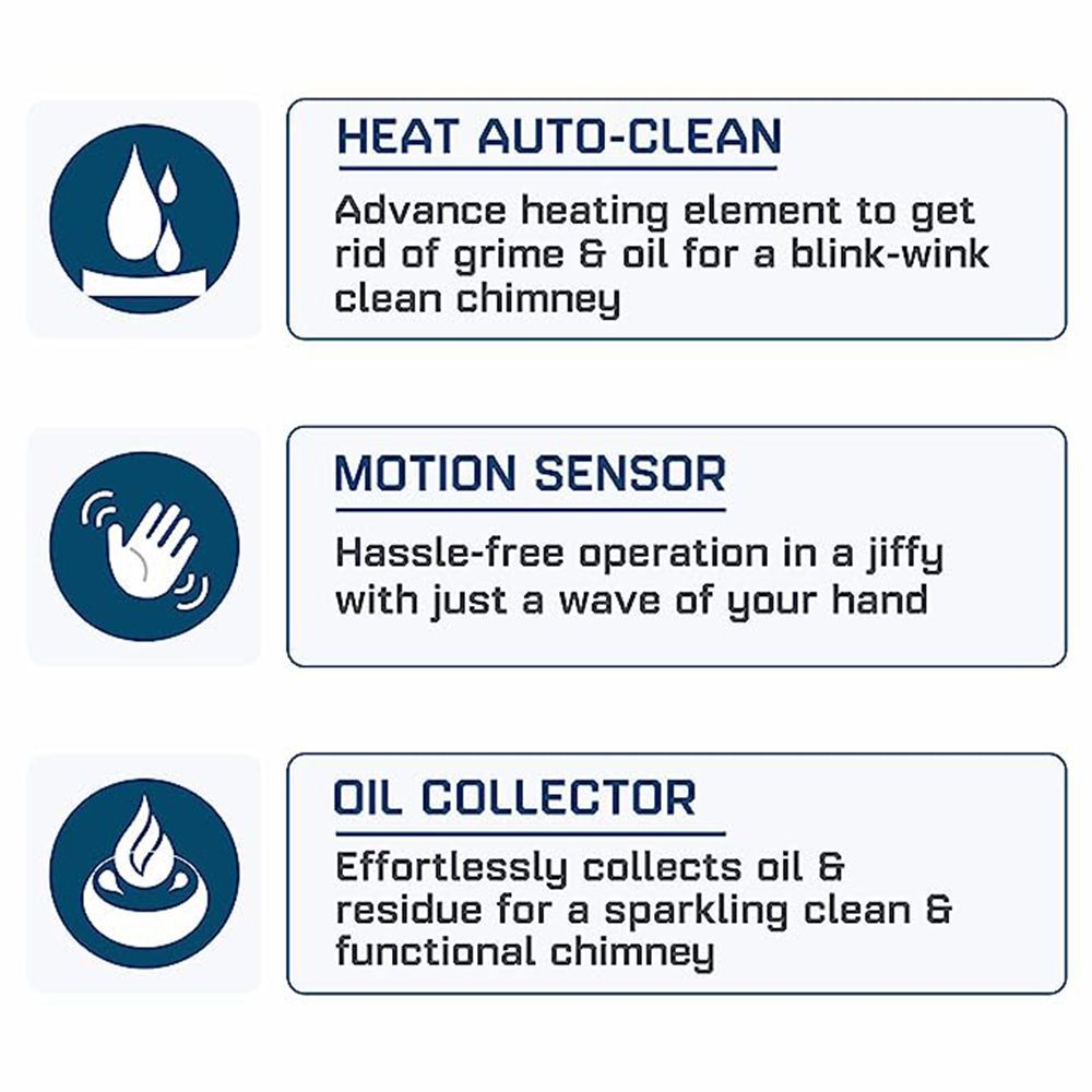 elica TBC HAC TOUCH BF 75 MS NERO 75cm 1200m3/hr Ducted Auto Clean Wall Mounted Chimney with Ergonomic Black (Matt Black)_7