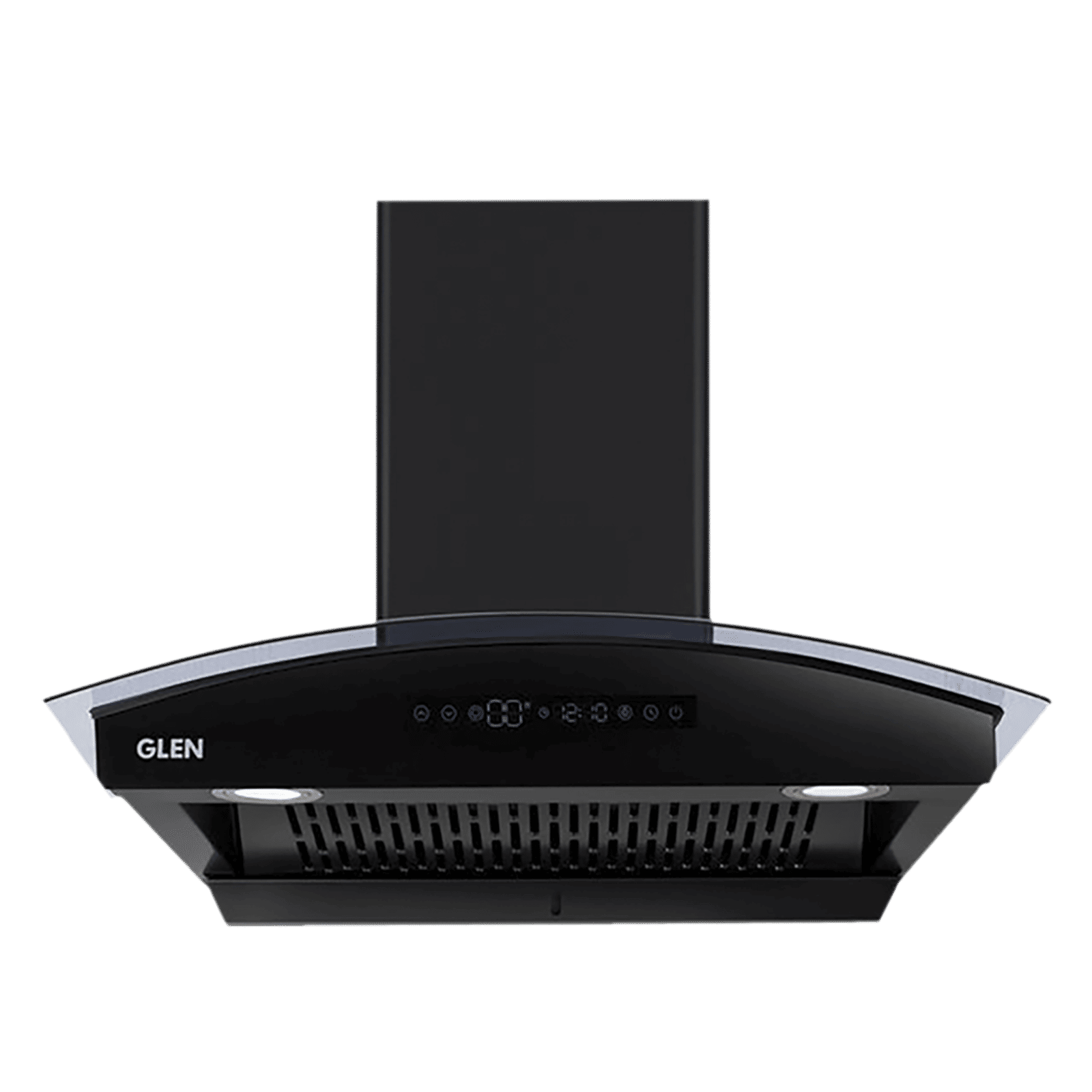 GLEN 6069 BL BLDC 60cm 1400m3/hr Ducted Auto Clean Wall Mounted Chimney with Touch Control Panel (Black)_1