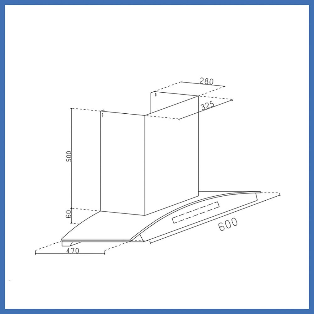 GLEN 6069 BL BLDC 60cm 1400m3/hr Ducted Auto Clean Wall Mounted Chimney with Touch Control Panel (Black)_6