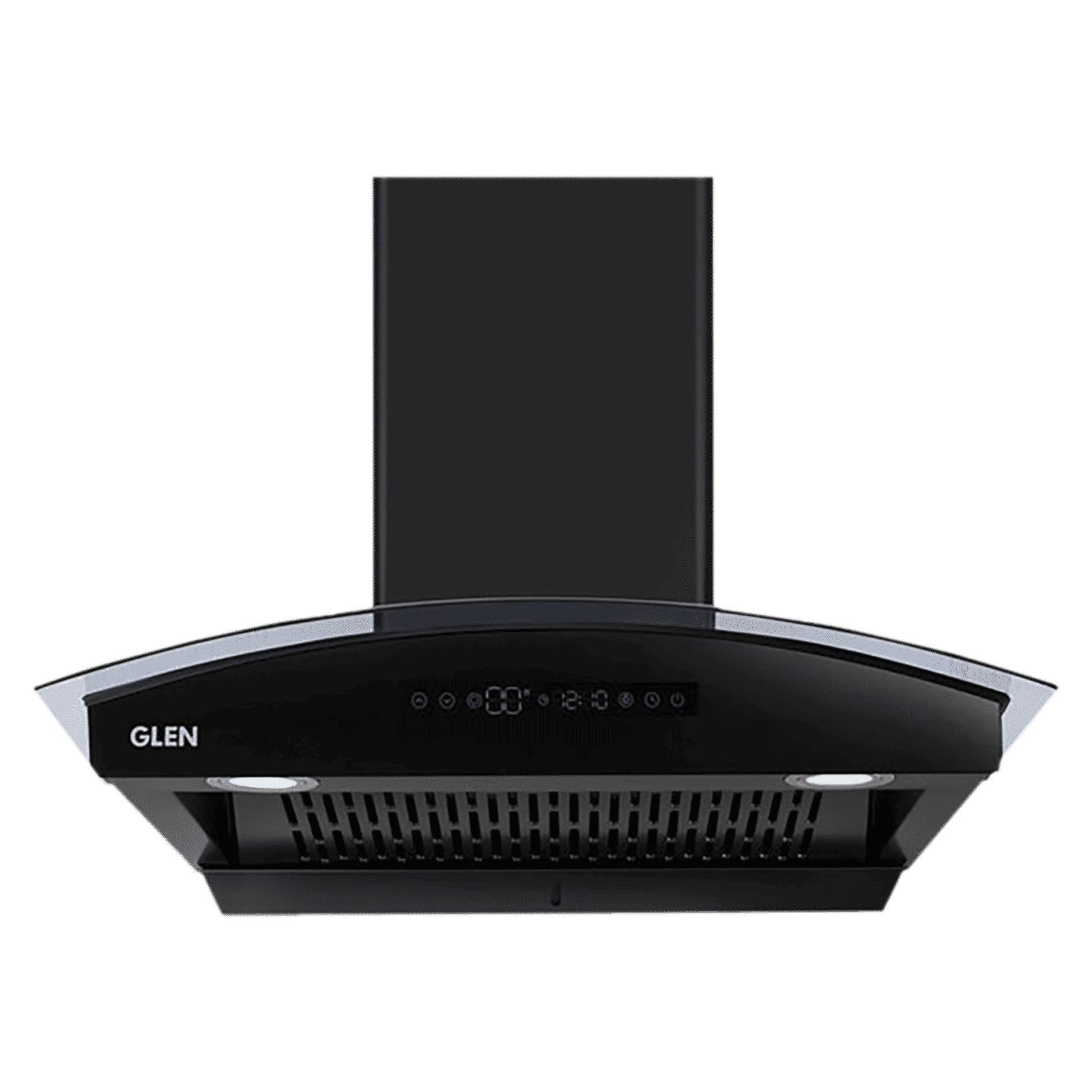GLEN 6069 BL BLDC 76cm 1400m3/hr Ducted Auto Clean Wall Mounted Chimney with Touch Control Panel (Black)_1