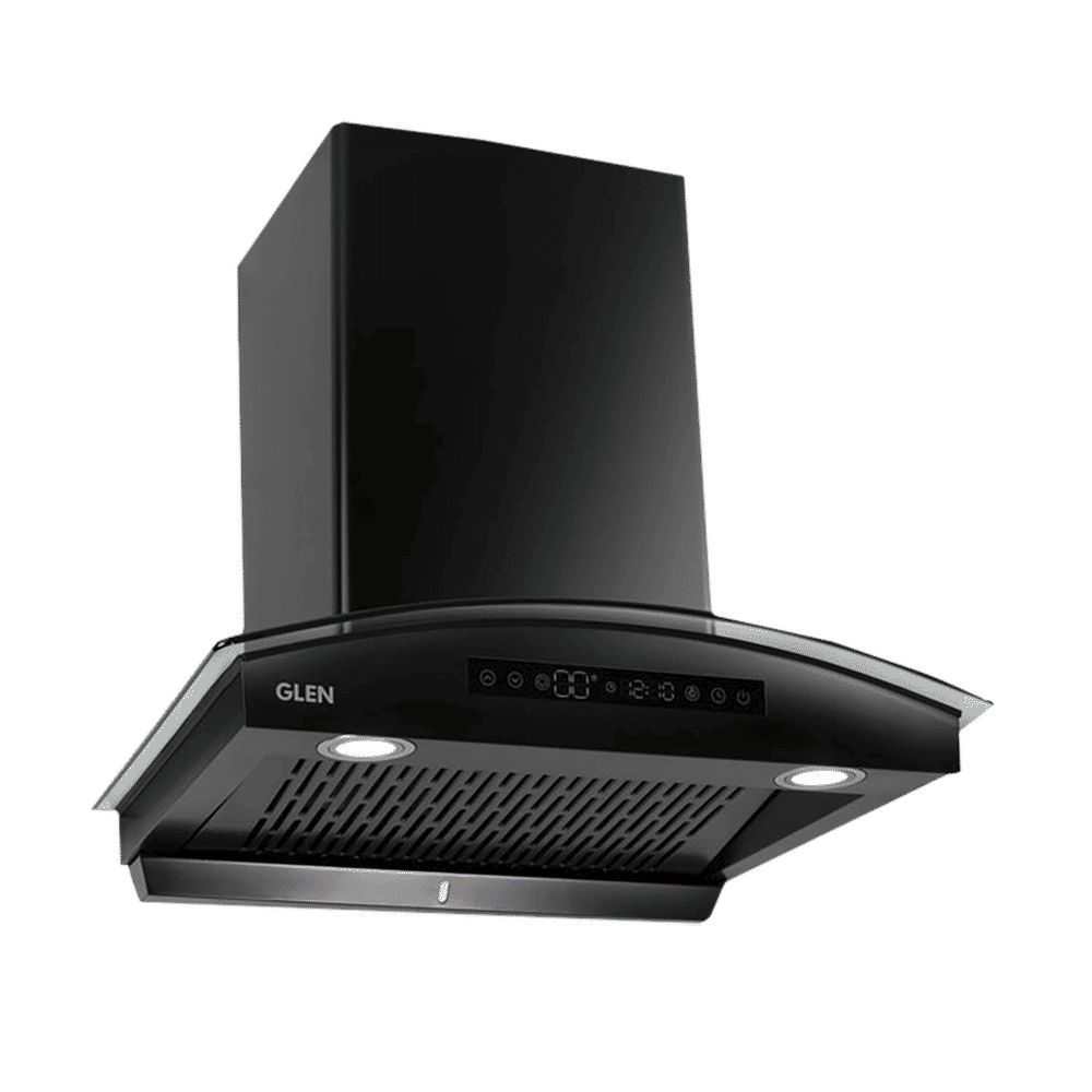 GLEN 6069 BL BLDC 90cm 1400m3/hr Ducted Auto Clean Wall Mounted Chimney with Touch Control Panel (Black)_4