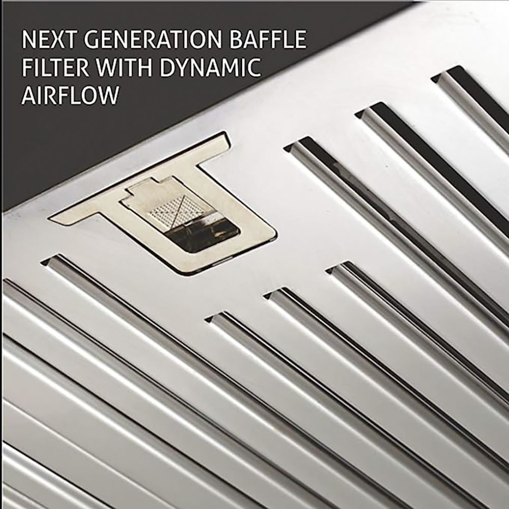 GLEN 6071 BL BLDC 90cm 1200m3/hr Ductless Auto Clean Wall Mounted Chimney with Touch Control Panel (Black)_8