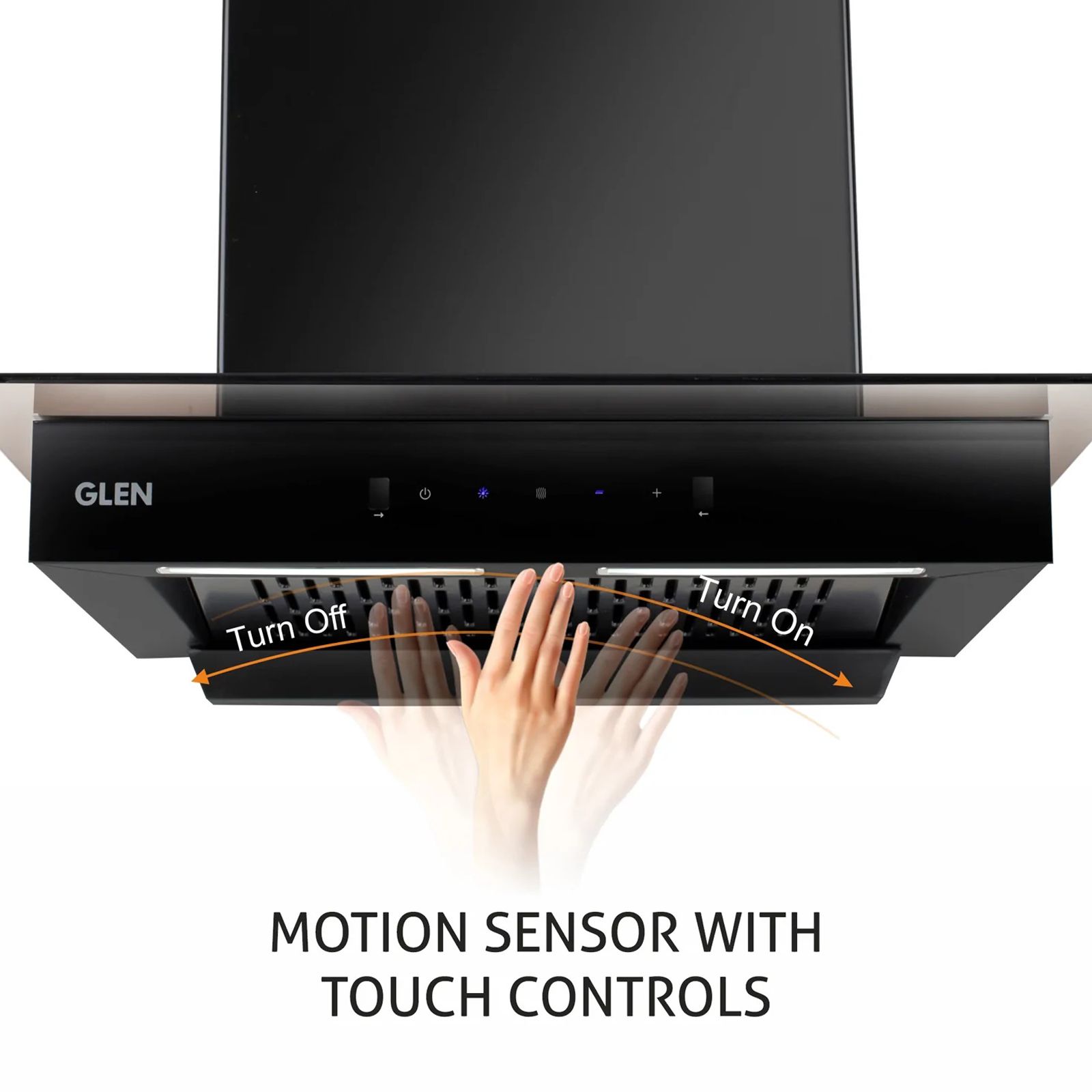 GLEN 6062 BL 60cm 1200m3/hr Ducted Auto Clean Wall Mounted Chimney with Touch Control Panel (Black)_9