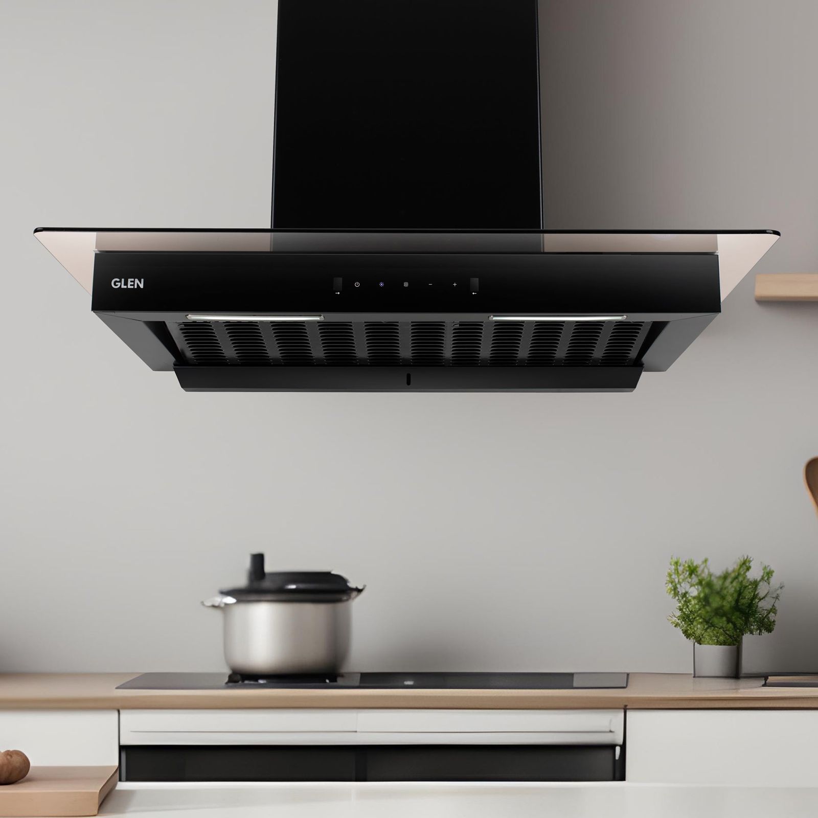 GLEN 6062 BL 60cm 1200m3/hr Ducted Auto Clean Wall Mounted Chimney with Touch Control Panel (Black)_6