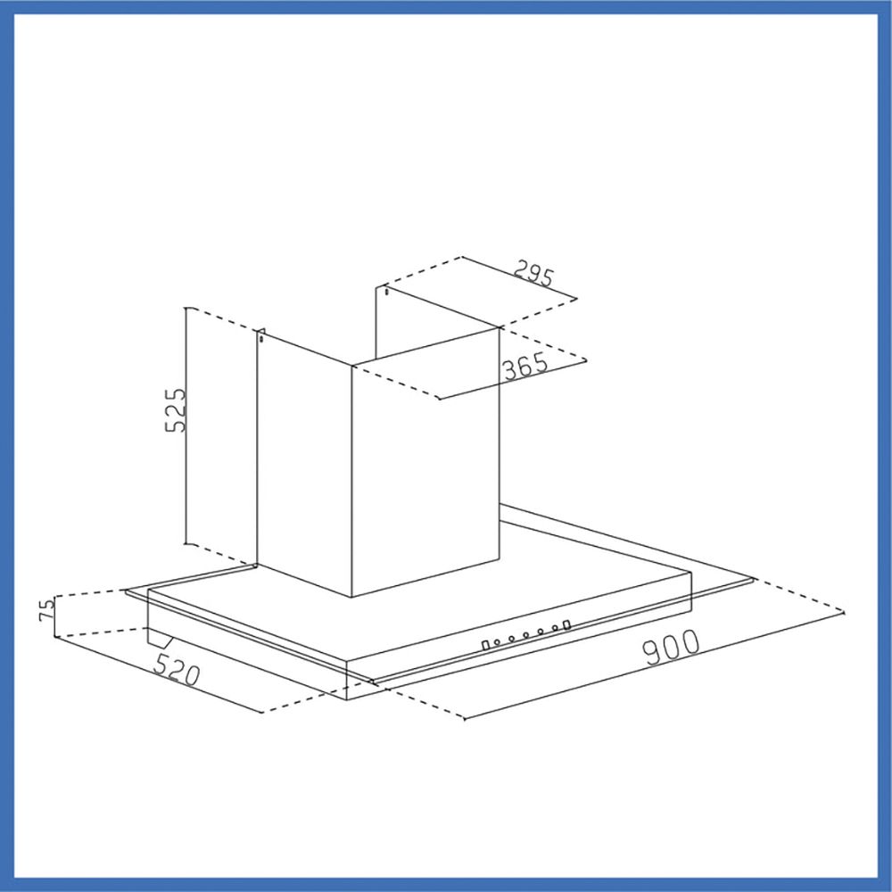GLEN 6062 BL 90cm 1200m3/hr Ducted Auto Clean Wall Mounted Chimney with Touch Control Panel (Black) GLEN 6062 BL 90cm 1200m3/hr Ducted Auto Clean Wall Mounted Chimney with Touch Control Panel (Black)_15