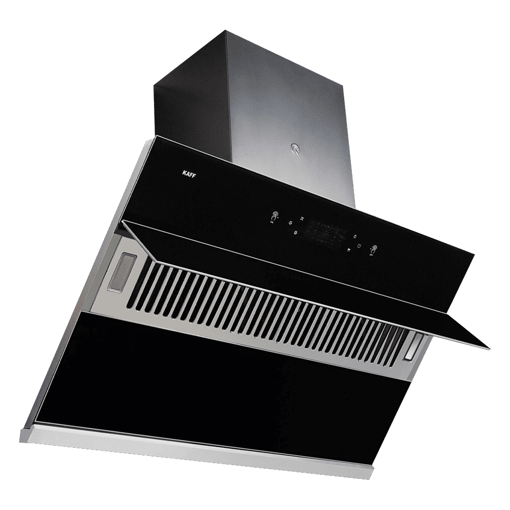 KAFF ALBURY DHC 90cm 1420m3/hr Ducted Auto Clean Wall Mounted Chimney with Touch Control Panel (Black)_4