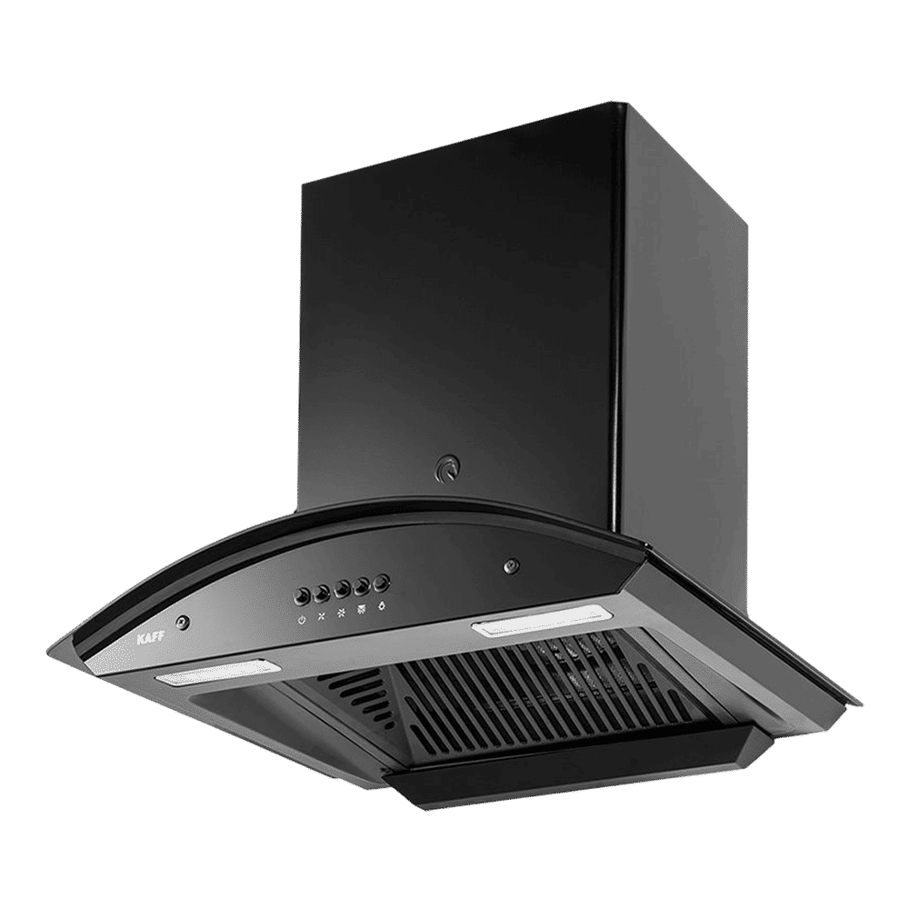 KAFF MARINA DHC 90cm 1080m3/hr Ducted Auto Clean Wall Mounted Chimney with Soft Push Control (Black)_14