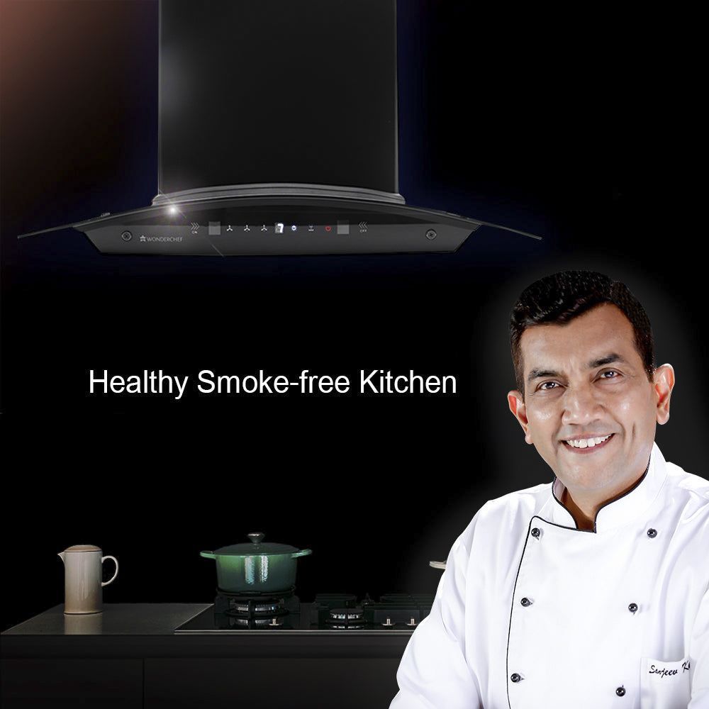 WONDERCHEF Power 60cm 1200m3/hr Ducted Auto Clean Wall Mounted Chimney with Touch Control (Black) WONDERCHEF Power 60cm 1200m3/hr Ducted Auto Clean Wall Mounted Chimney with Touch Control (Black)_9