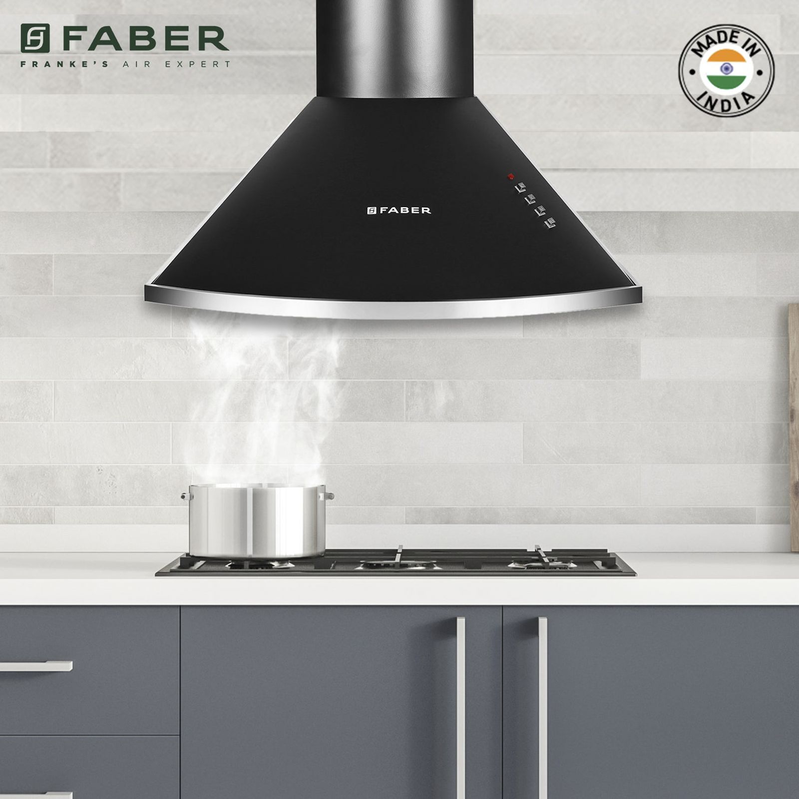 FABER CLASS PRO PB BK LTW 60cm 1000m3/hr Ducted Wall Mounted Chimney with Push Button Control (Black)_11