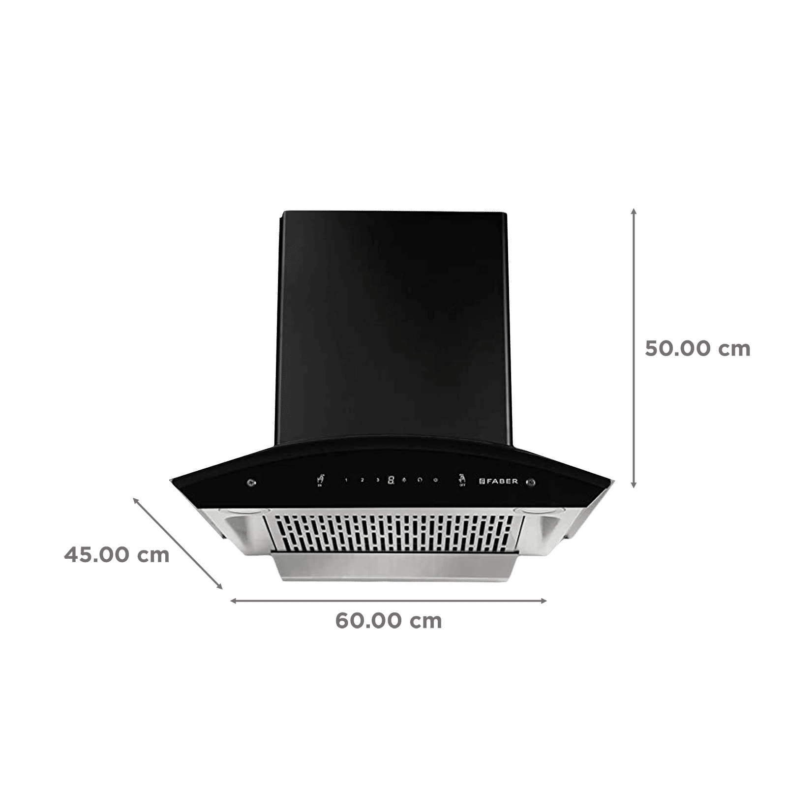 FABER EVEREST IND SC TC HC BK 60cm 1200m3/hr Ducted Auto Clean Wall Mounted Chimney with Touch Control Panel (Black)_2