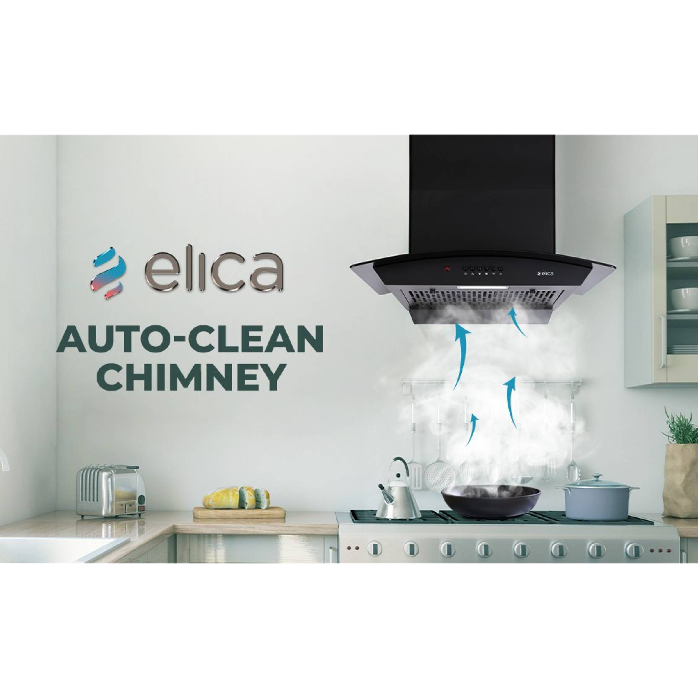 elica FLCG PB 900 HAC NERO 90cm 1310m3/hr Ducted Auto Clean Wall Mounted Chimney with Push Button Control (Black)_8