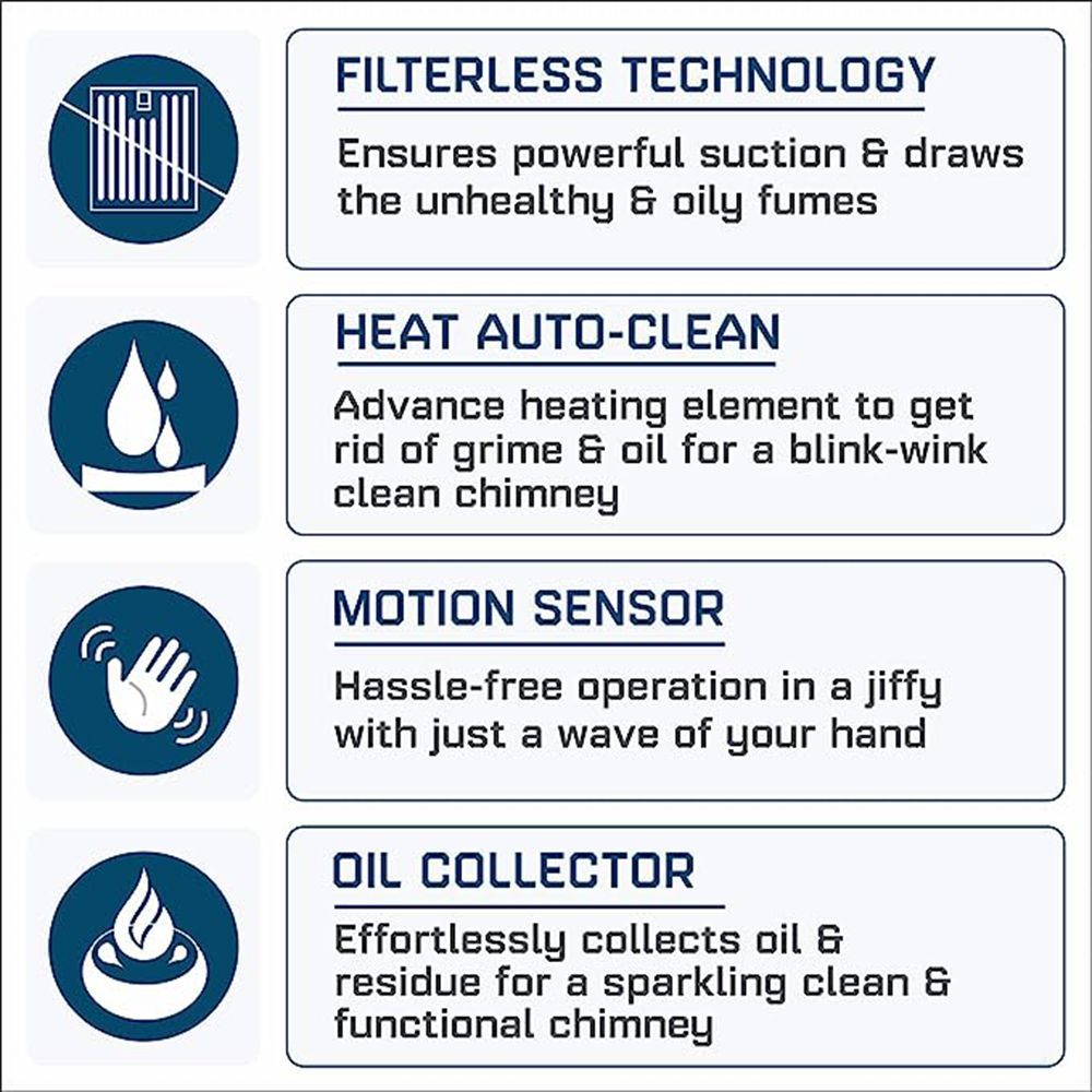 elica FLCG PB 900 HAC NERO 90cm 1310m3/hr Ducted Auto Clean Wall Mounted Chimney with Push Button Control (Black)_4