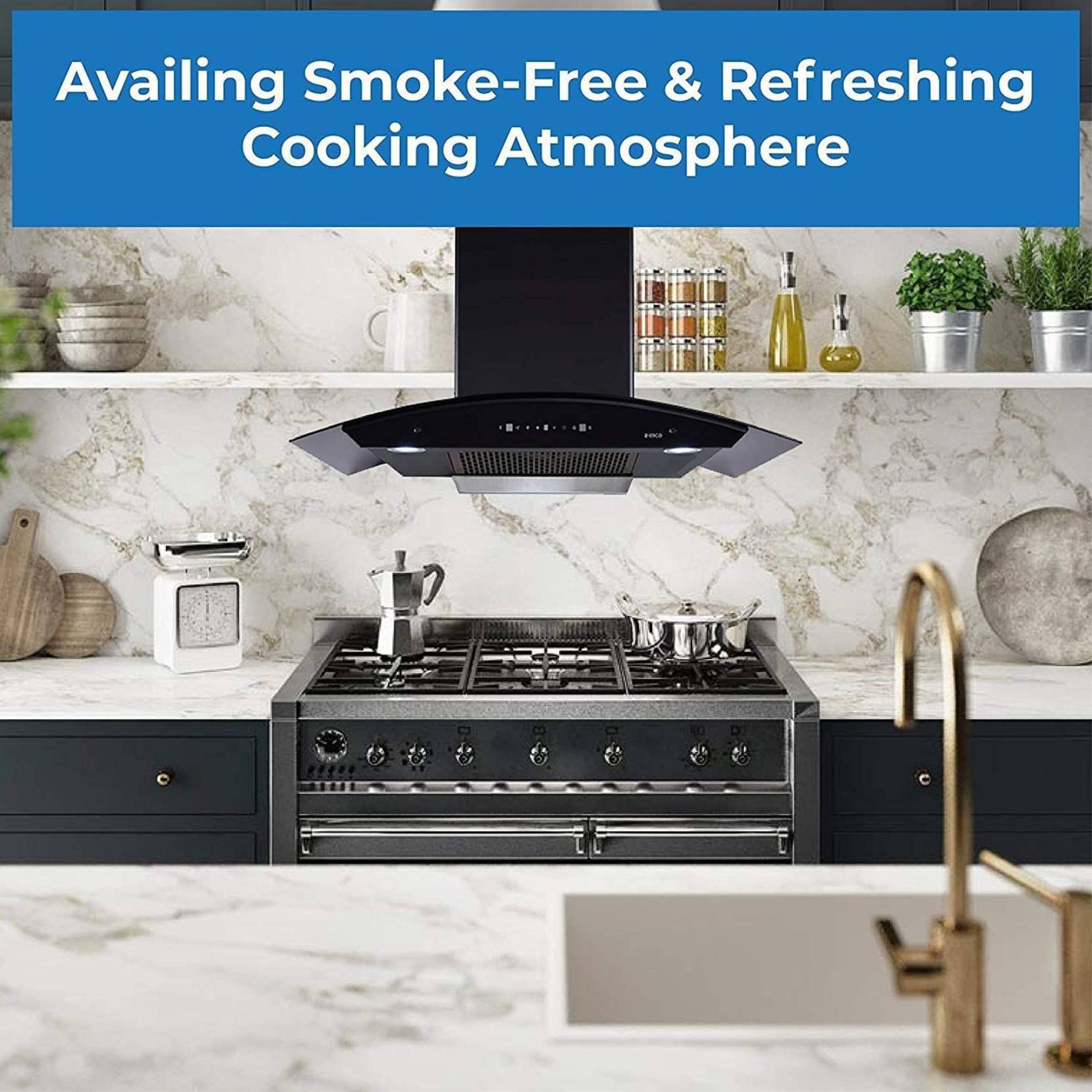 elica FLCG 900 HAC LTW MS NERO 90cm 1350m3/hr Ducted Auto Clean Wall Mounted Chimney with Touch Control Panel (Black)_5