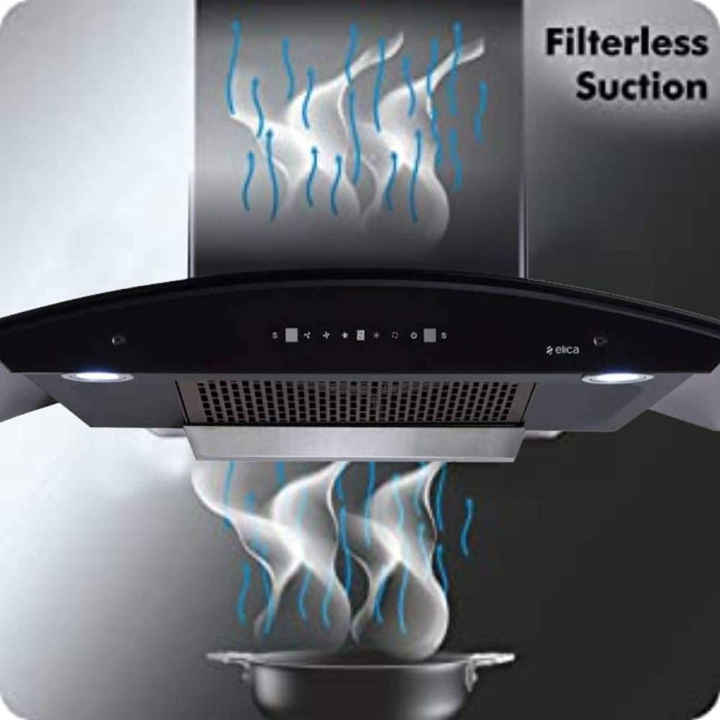 elica FLCG 900 HAC LTW MS NERO 90cm 1350m3/hr Ducted Auto Clean Wall Mounted Chimney with Touch Control Panel (Black)_7