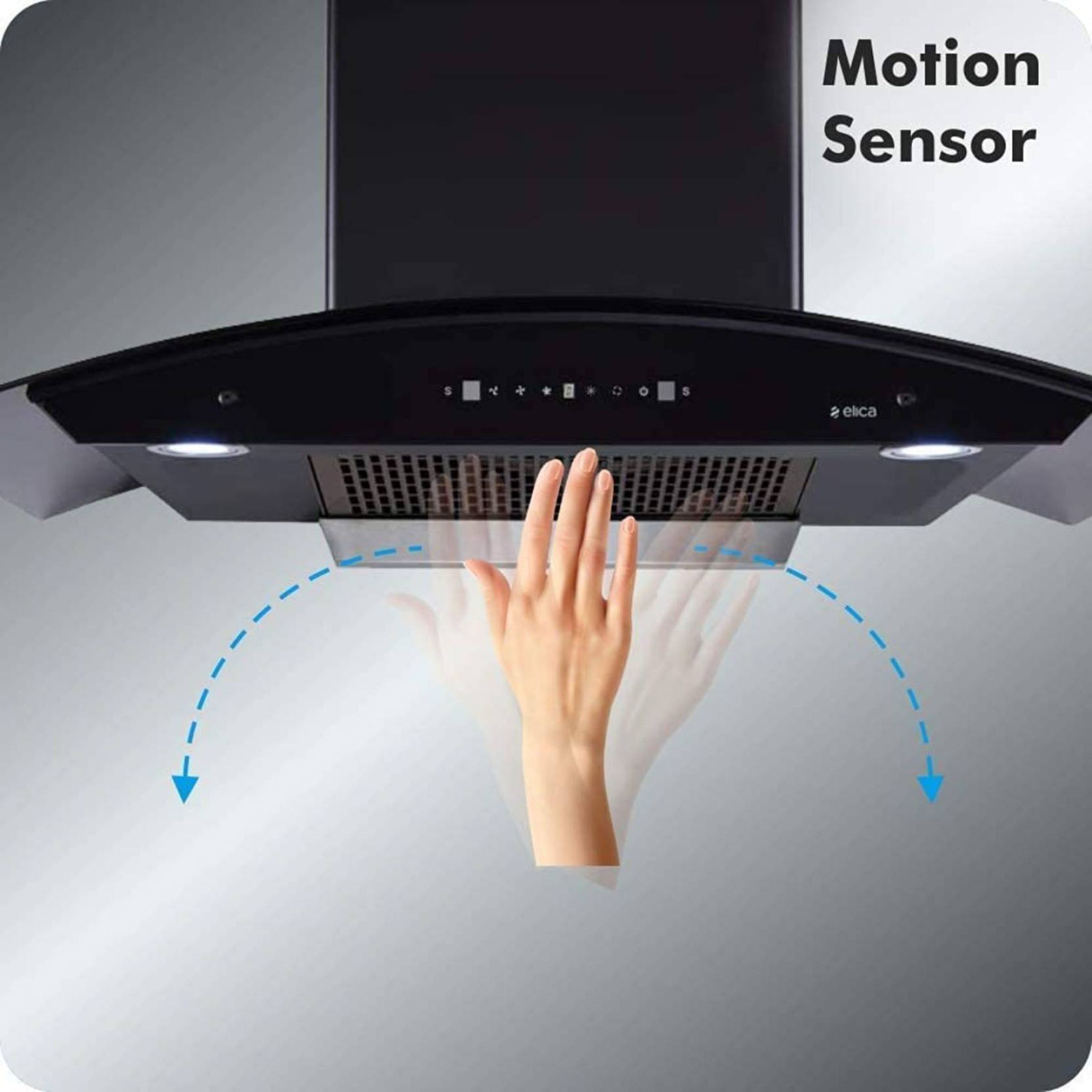 elica FLCG 900 HAC LTW MS NERO 90cm 1350m3/hr Ducted Auto Clean Wall Mounted Chimney with Touch Control Panel (Black)_8