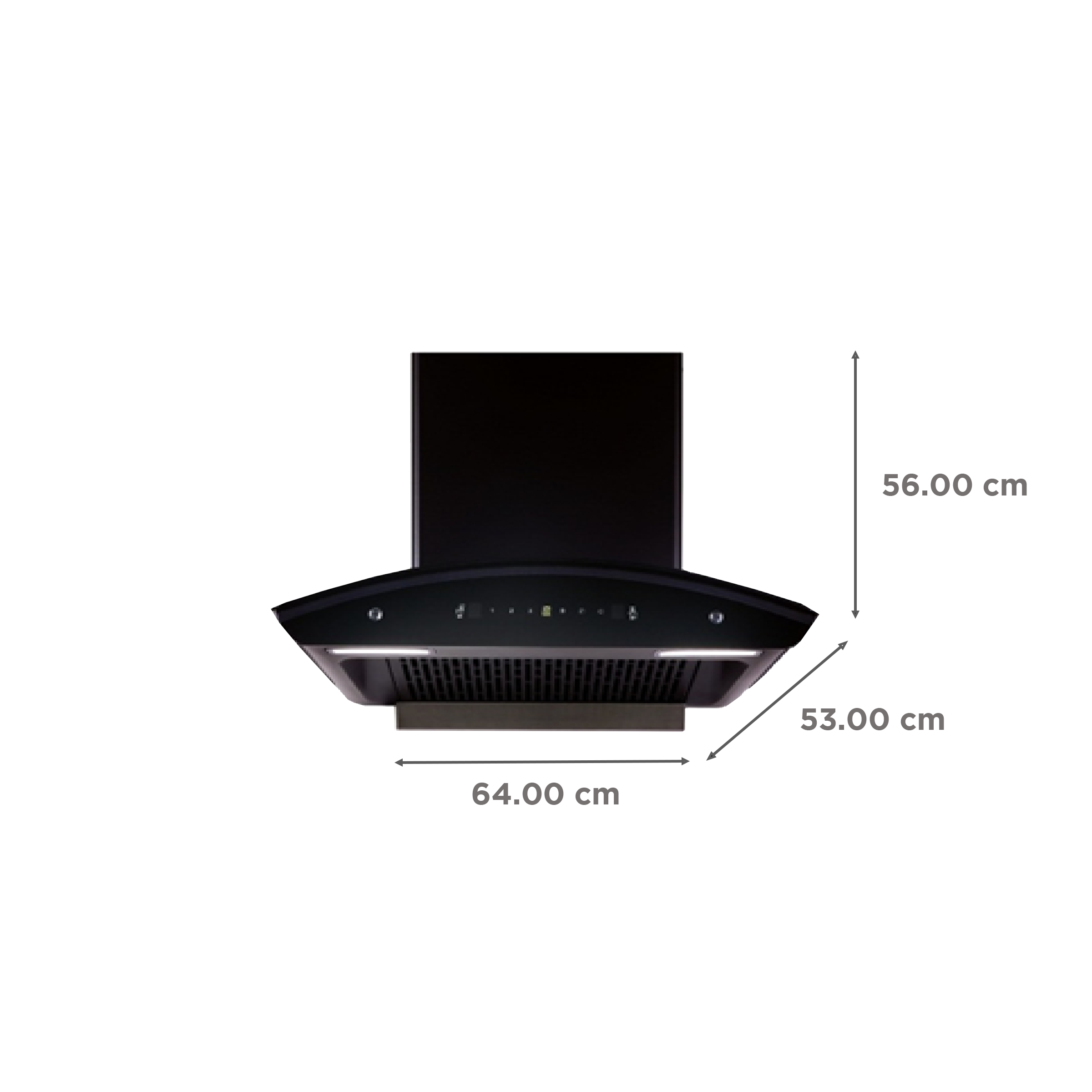 elica FLCG PLUS 600 HAC LTW MS NERO 60cm 1500m3/hr Ducted Auto Clean Wall Mounted Chimney with Touch Control Panel (Black)_2