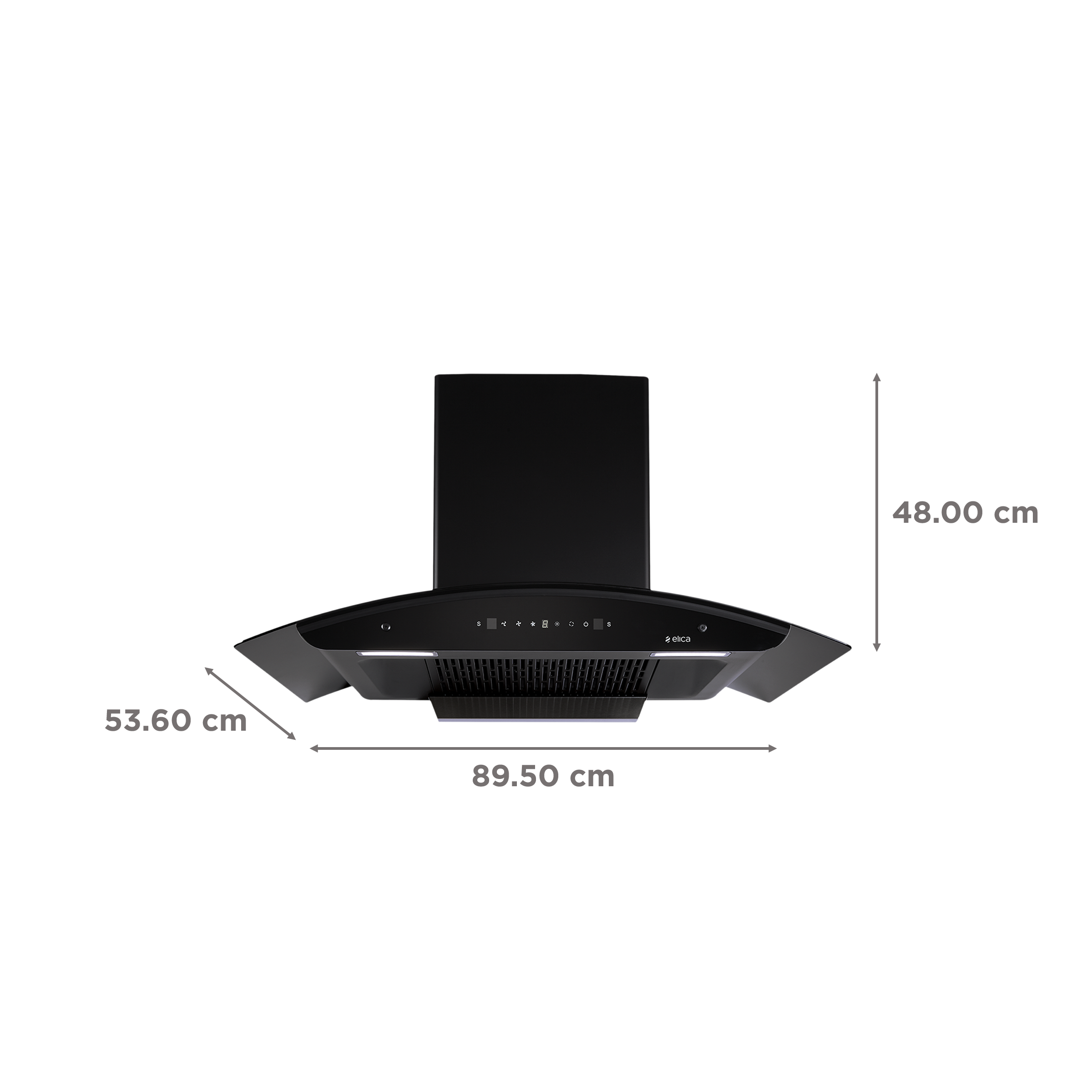 elica FLCG PLUS 900 HAC LTW MS NERO 90cm 1500m3/hr Ducted Auto Clean Wall Mounted Chimney with Motion Sensor (Black)_2