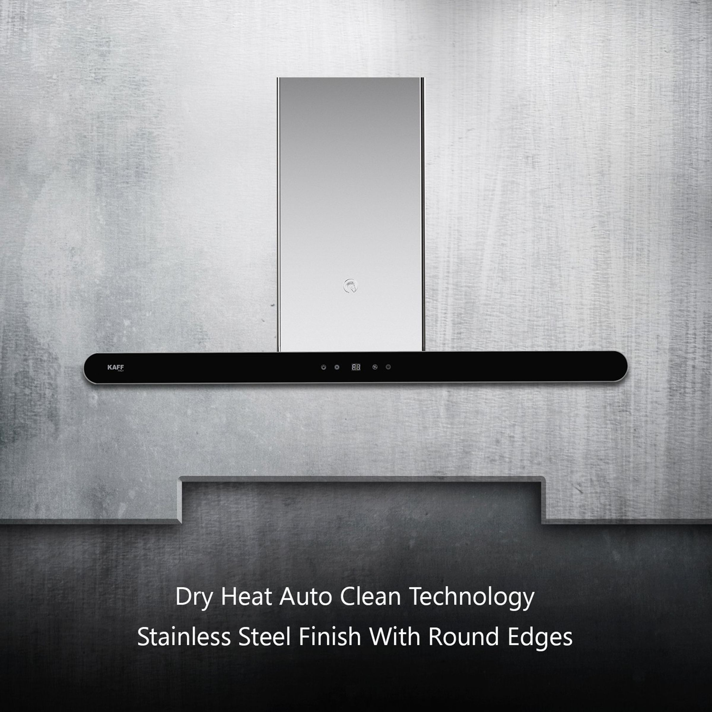 KAFF CANARY DHC BF 90cm 1200m3/hr Ducted Auto Clean Wall Mounted Chimney with Touch Control Panel (Steel)_7