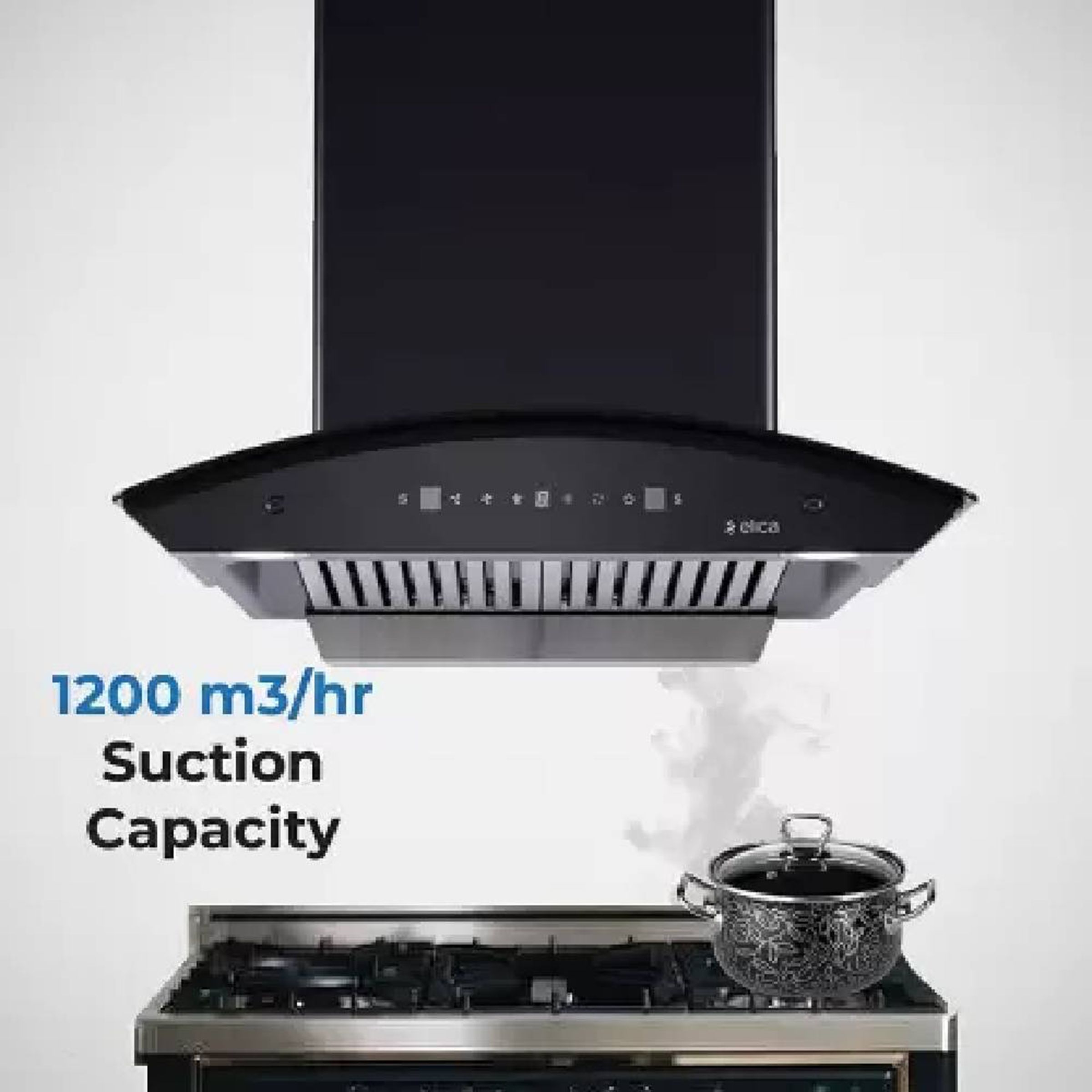 elica BFCG 600 HAC LTW MS NERO 60cm 1350m3/hr Ducted Auto Clean Wall Mounted Chimney with Touch Control Panel (Black)_9