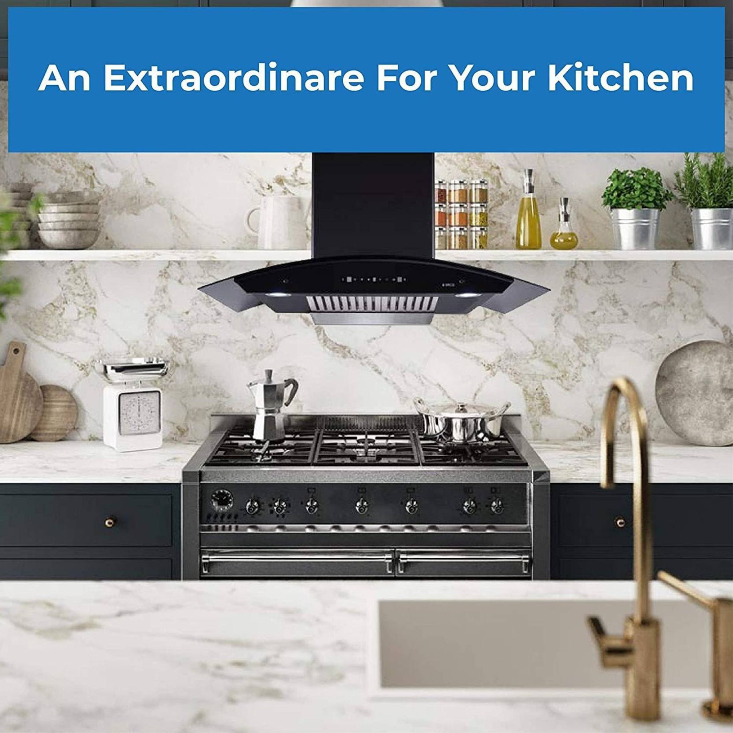 elica BFCG 900 HAC LTW MS NERO 90cm 1350m3/hr Ducted Auto Clean Wall Mounted Chimney with Touch Control Panel (Black)_9